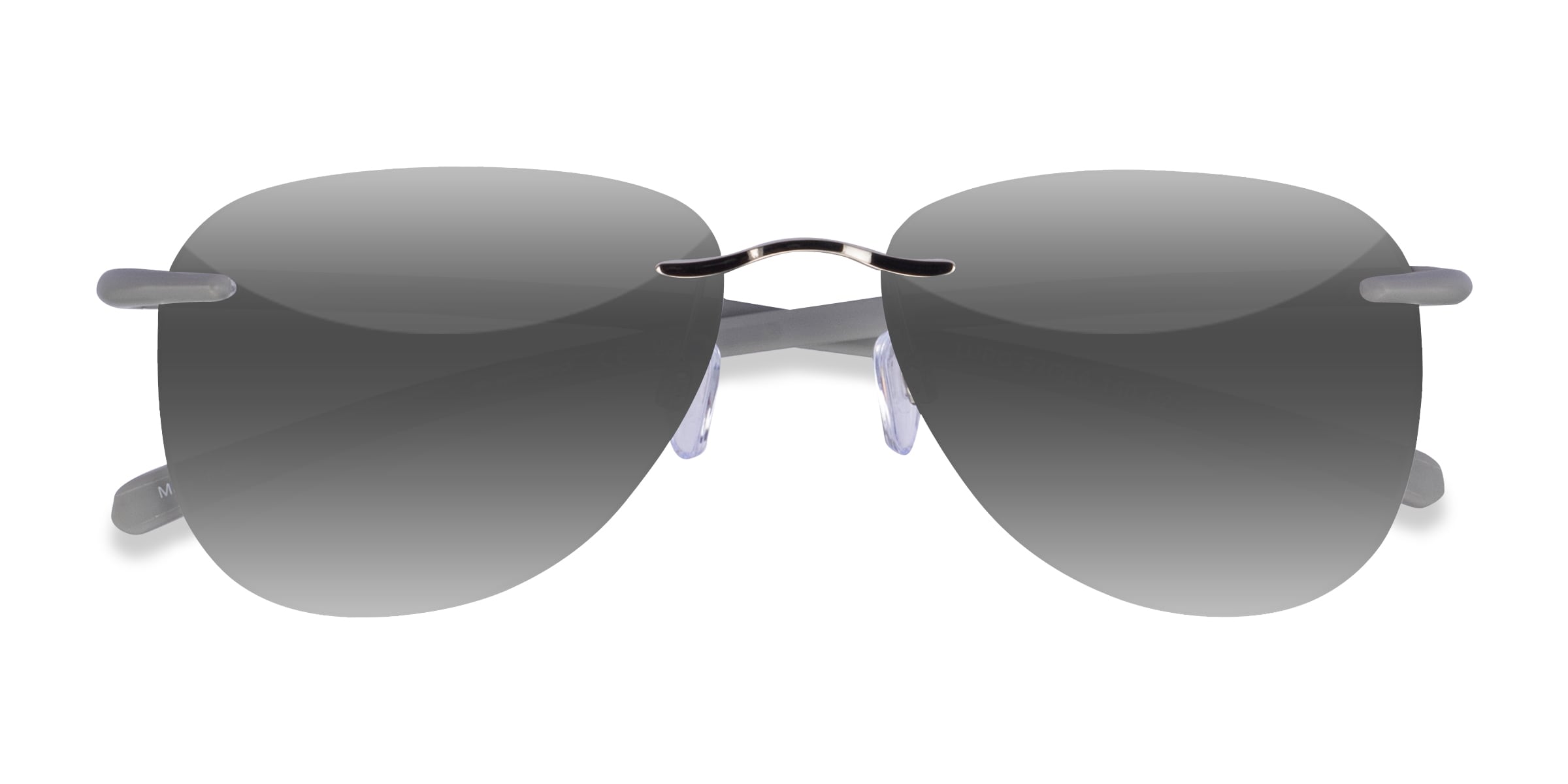 Ludo - Aviator Shiny Silver Frame Prescription Sunglasses