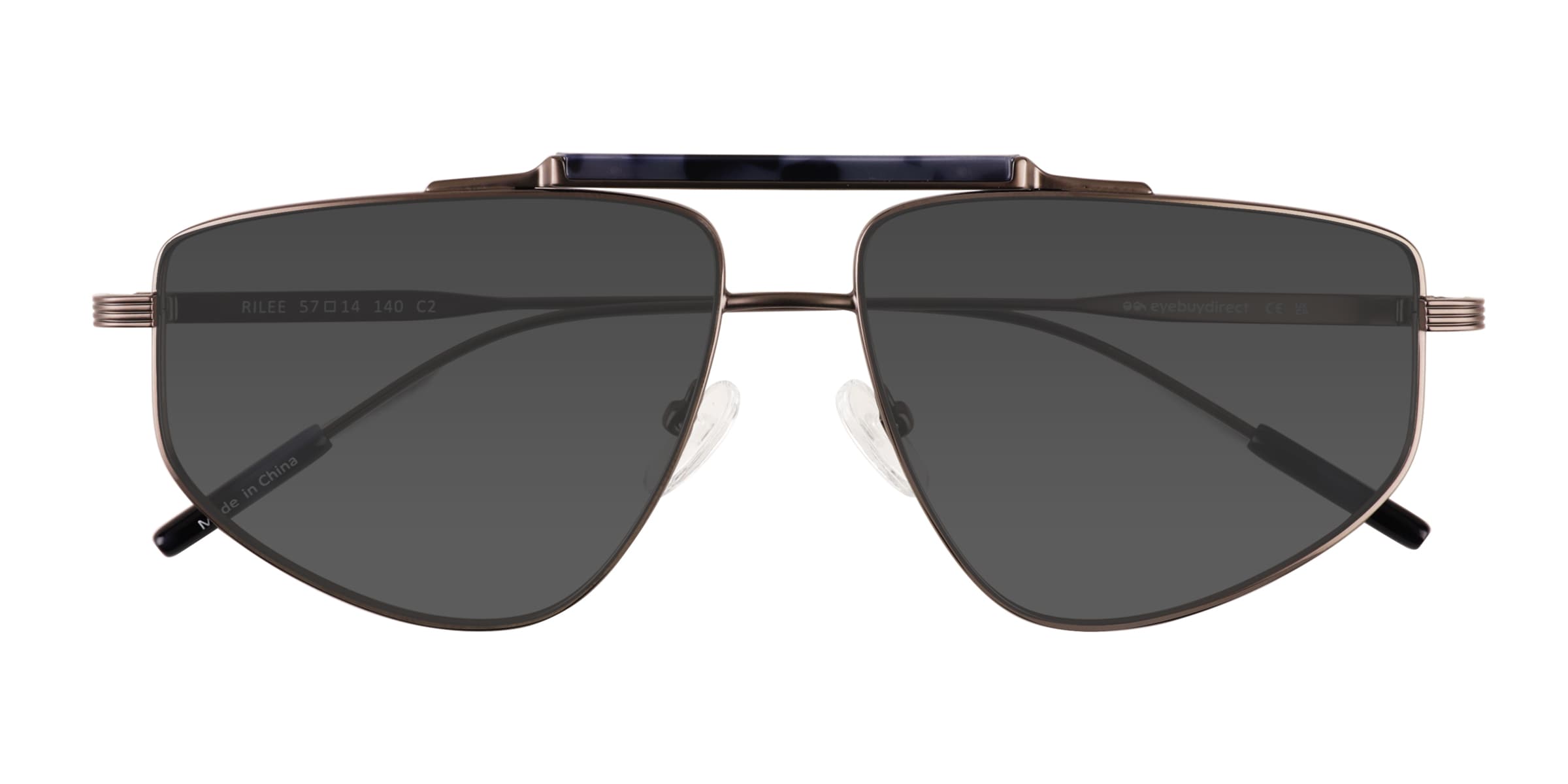 Rilee - Aviator Blue Tortoise Gunmetal Frame Sunglasses For Men