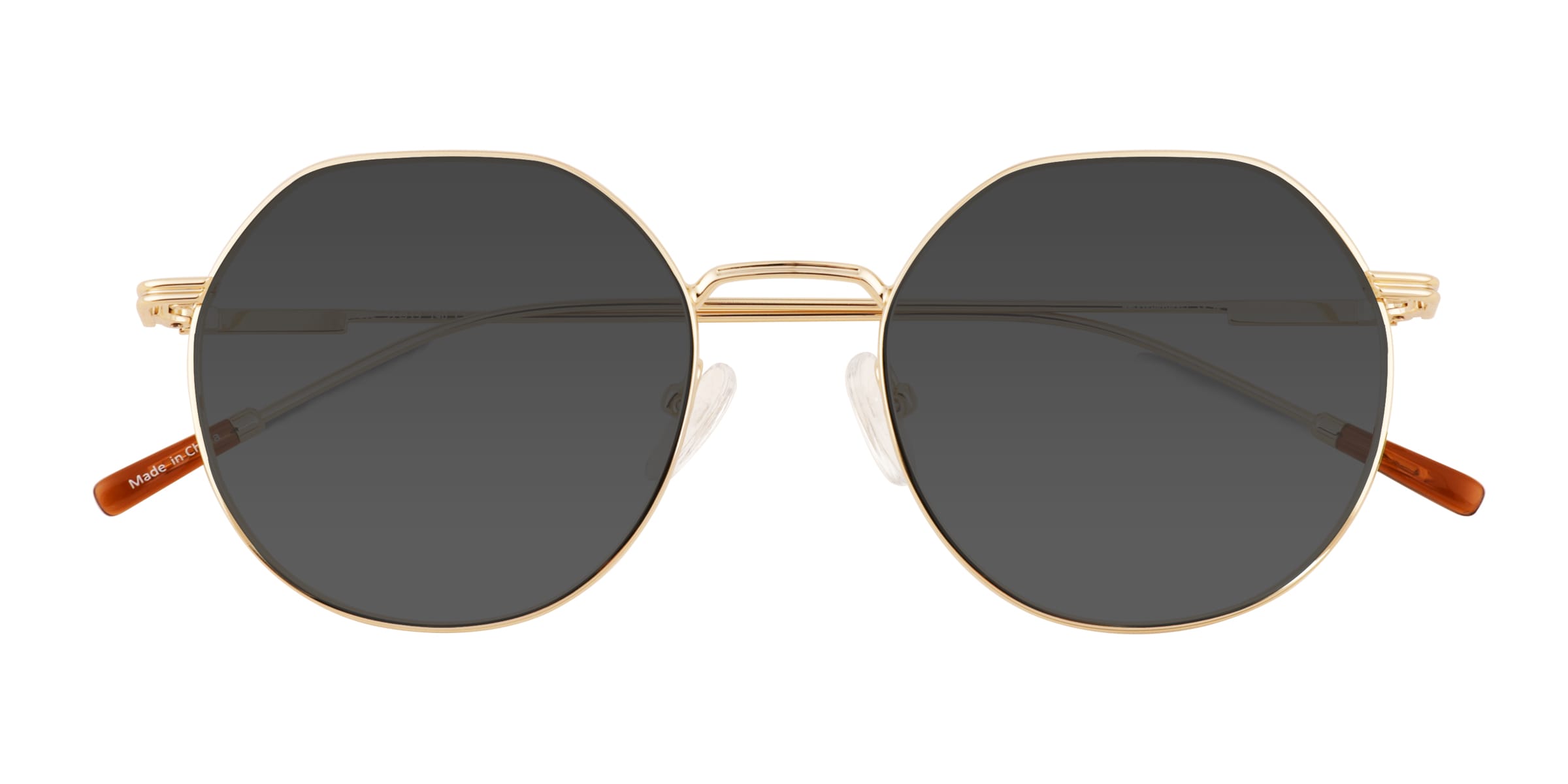 Steve - Geometric Matte Gold Frame Prescription Sunglasses