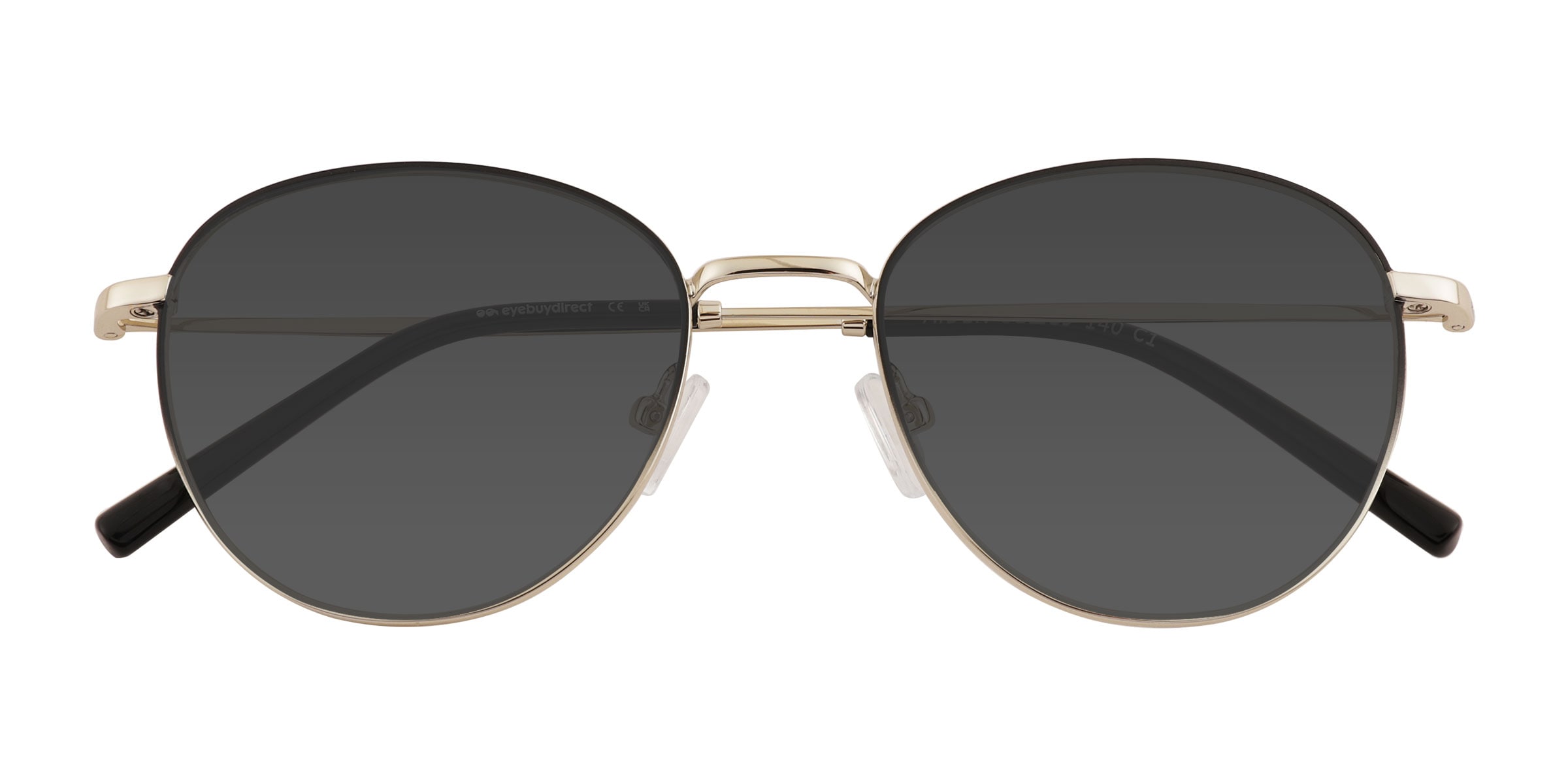 Aiden - Cat Eye Gradient Black Gold Frame Sunglasses For Women