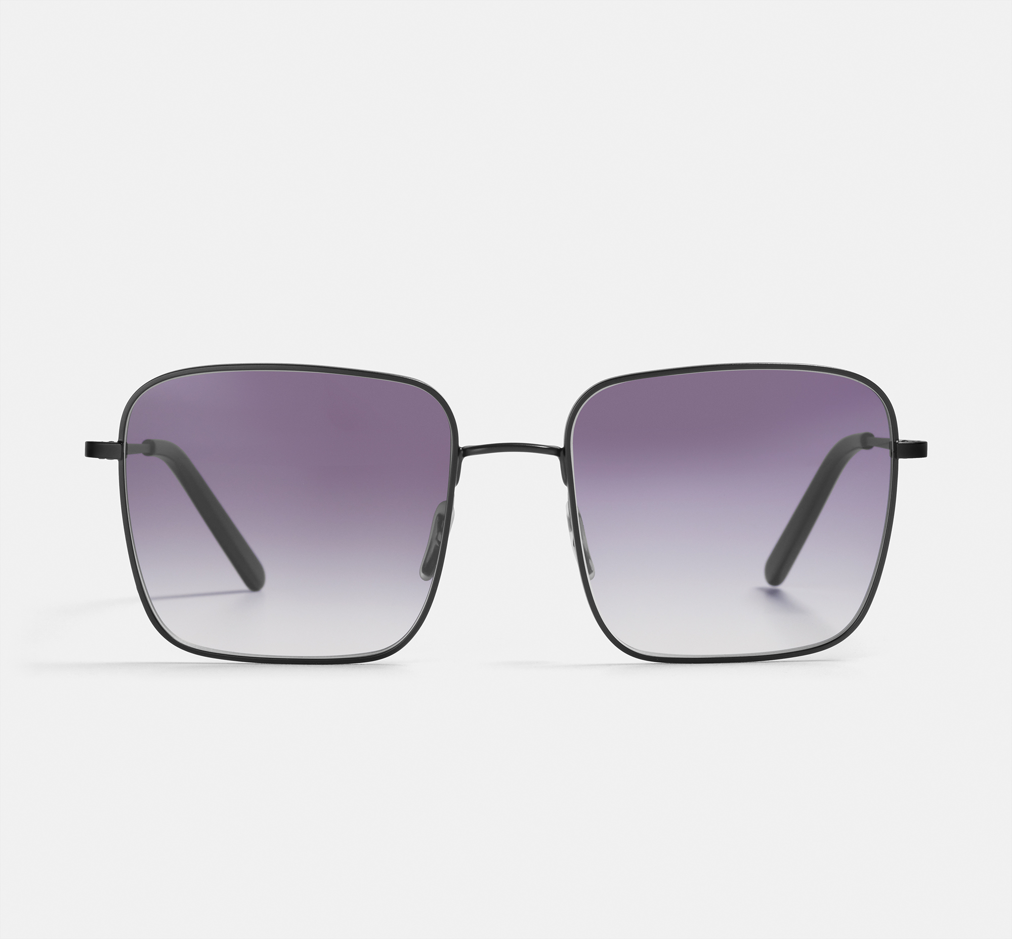 Sofia Matte Black | Square Metal Sunglasses