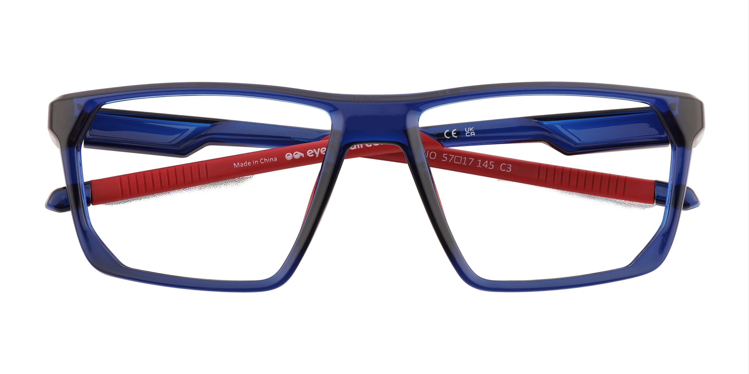 Bio Rectangle Clear Navy Glasses for Men