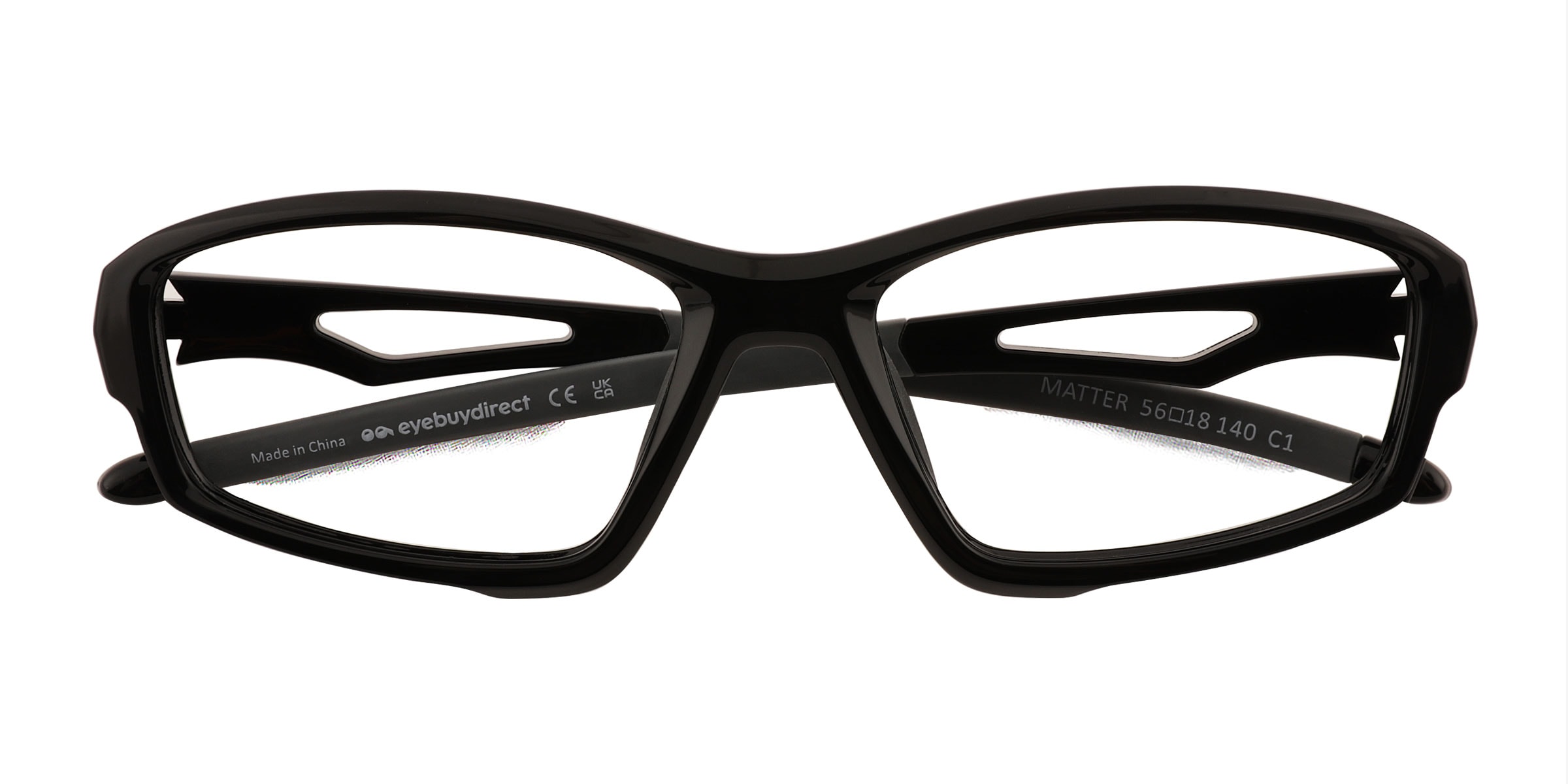 Matter Rectangle Black Full Rim Eyeglasses