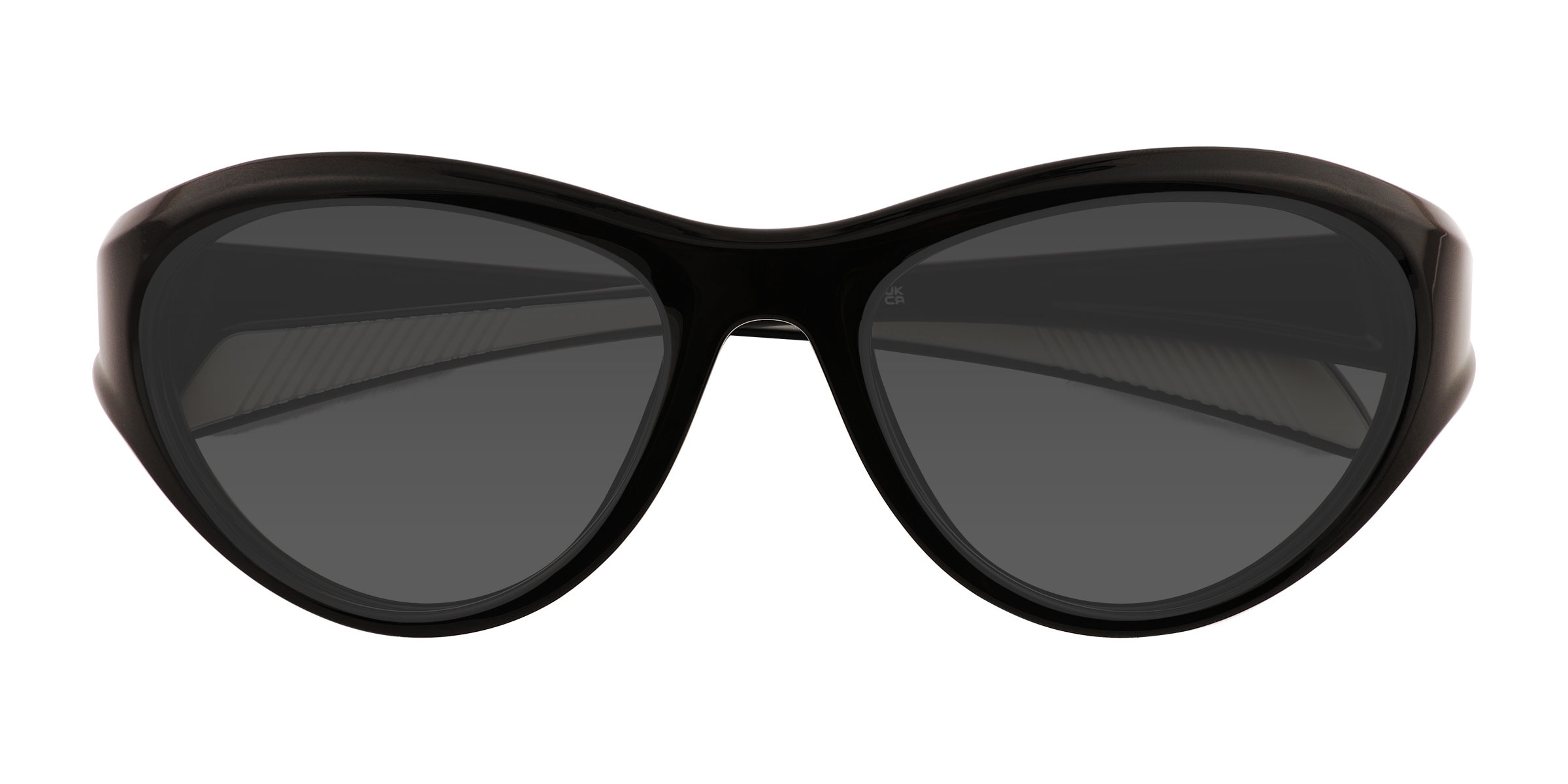 Bedrock - Round Shiny Black Frame Prescription Sunglasses