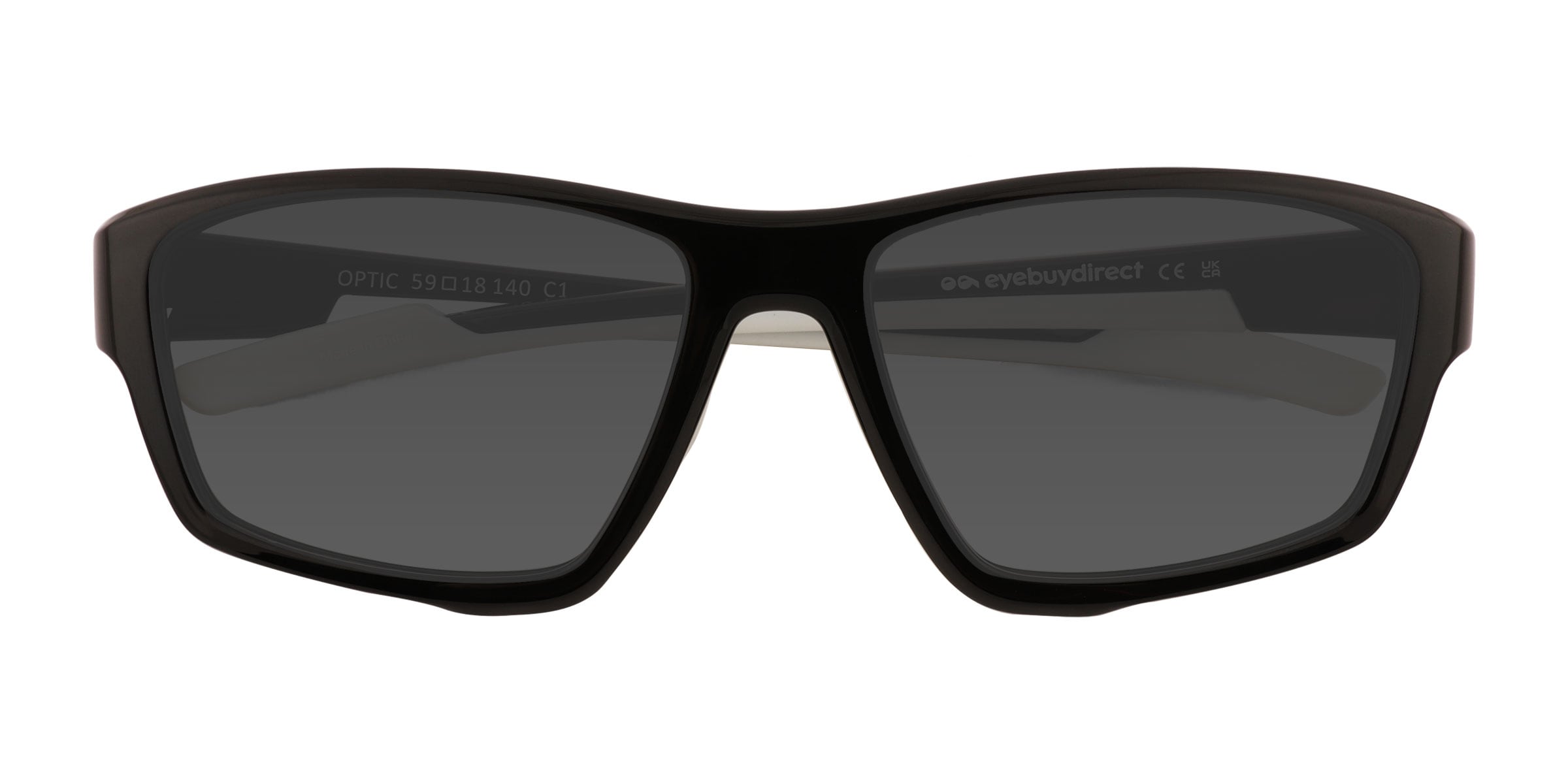 Optic - Square Black Frame Prescription Sunglasses