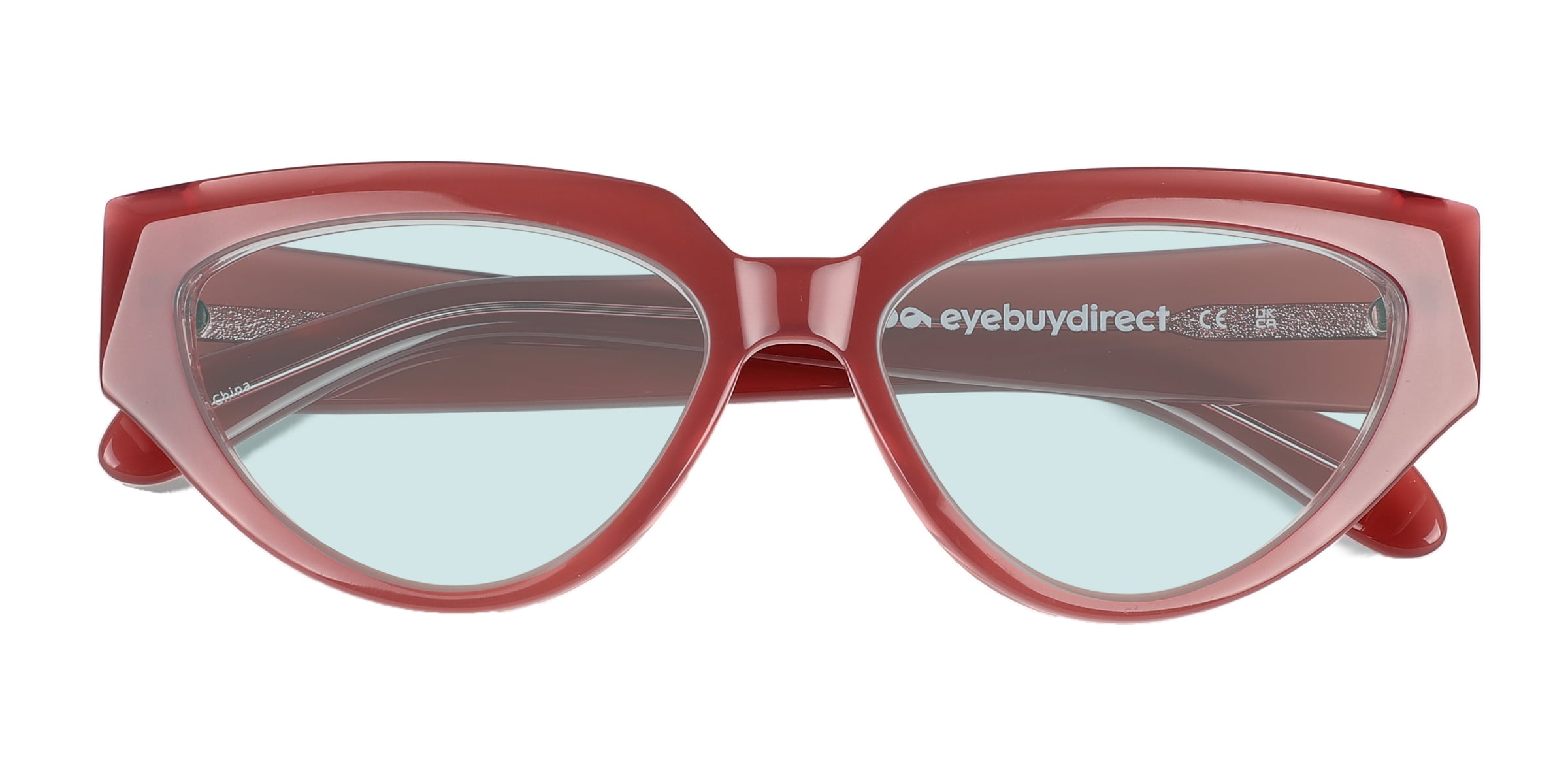 Aria - Cat Eye Bilayer Pink Frame Sunglasses For Women