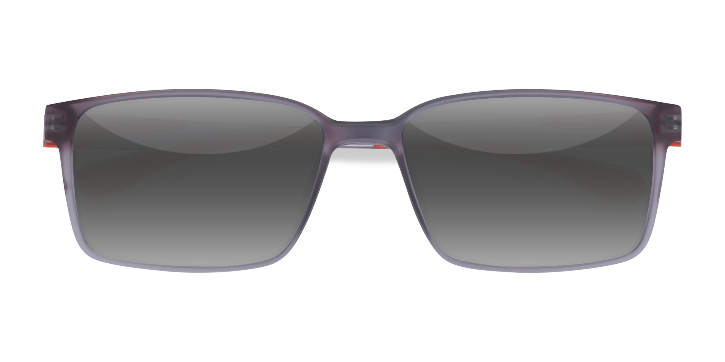 Strive - Rectangle Matt Crystal Gray Frame Prescription Sunglasses