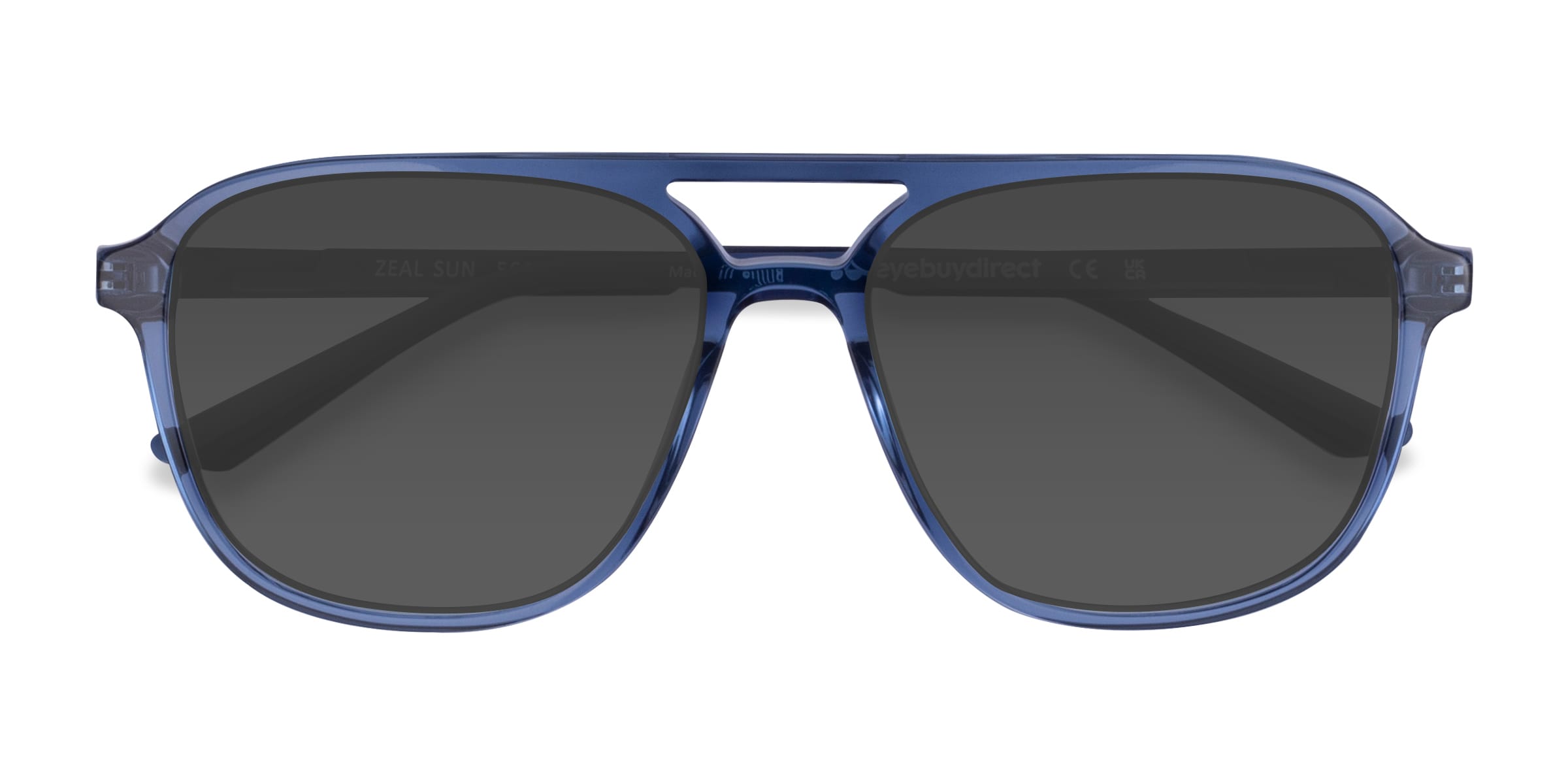 Zeal Sun - Aviator Shiny Crystal Navy Frame Prescription Sunglasses