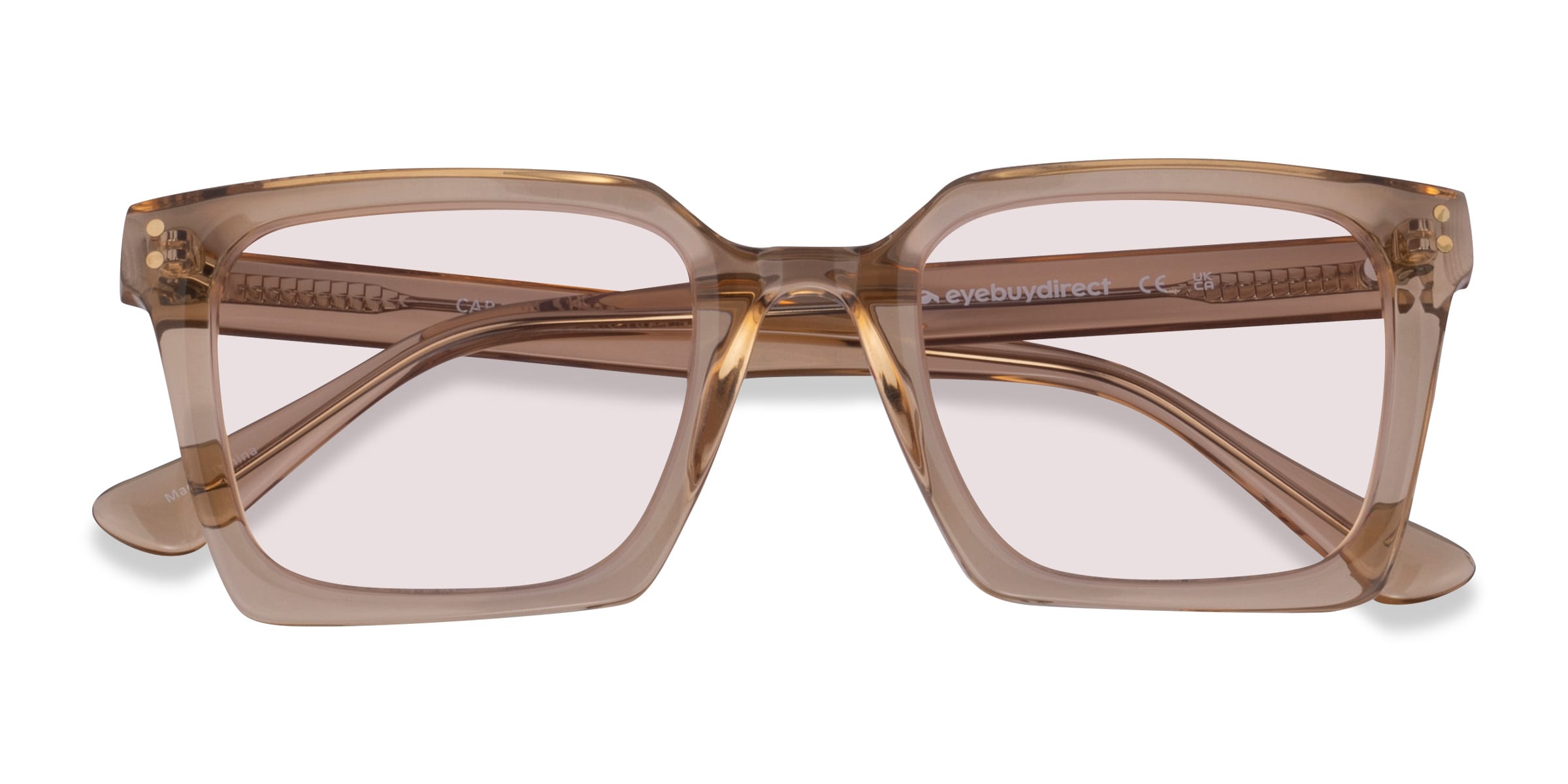 Cabana - Square Translusant Beige Frame Prescription Sunglasses