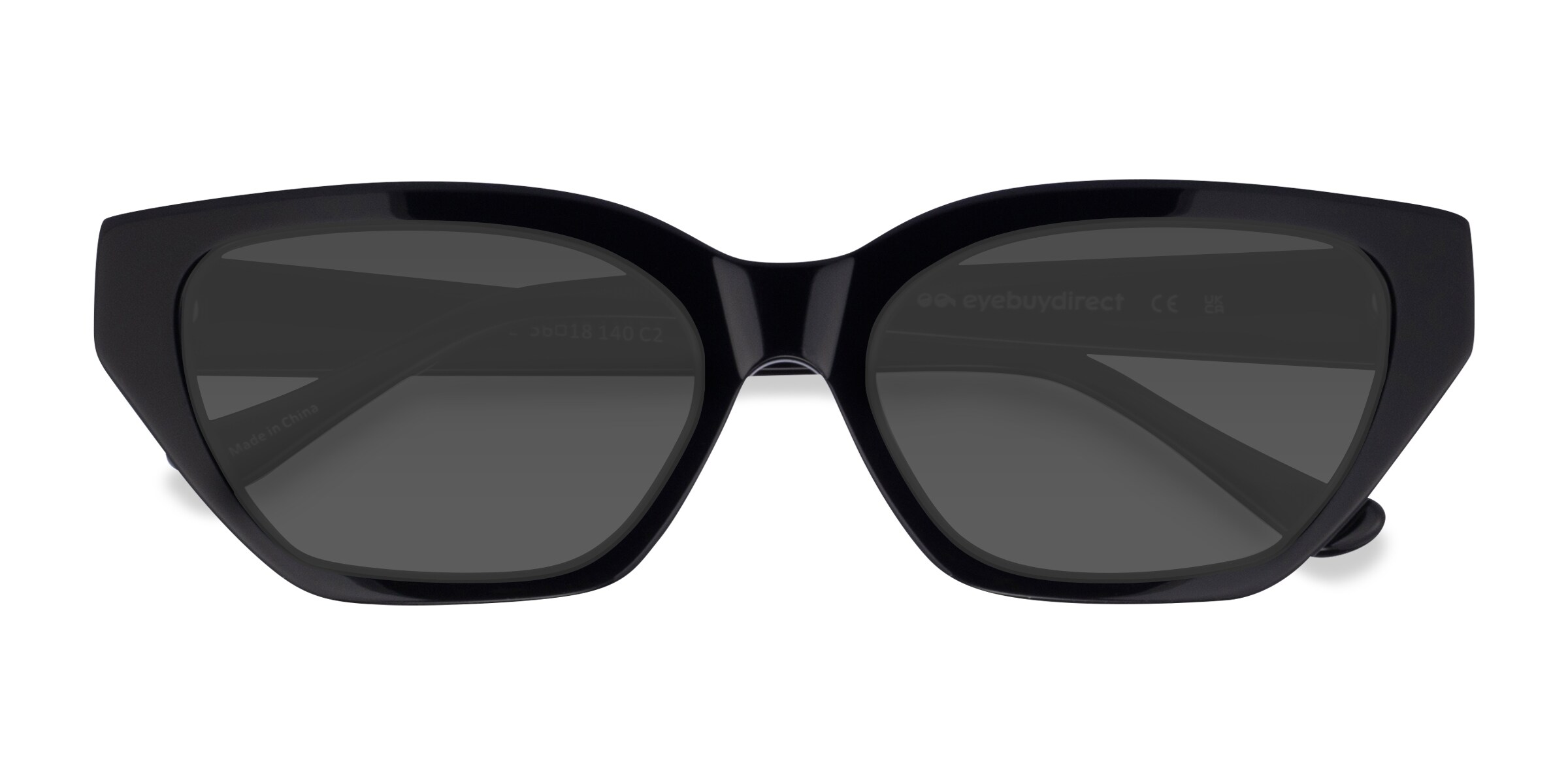 Celeste - Cat Eye Black Frame Sunglasses For Women