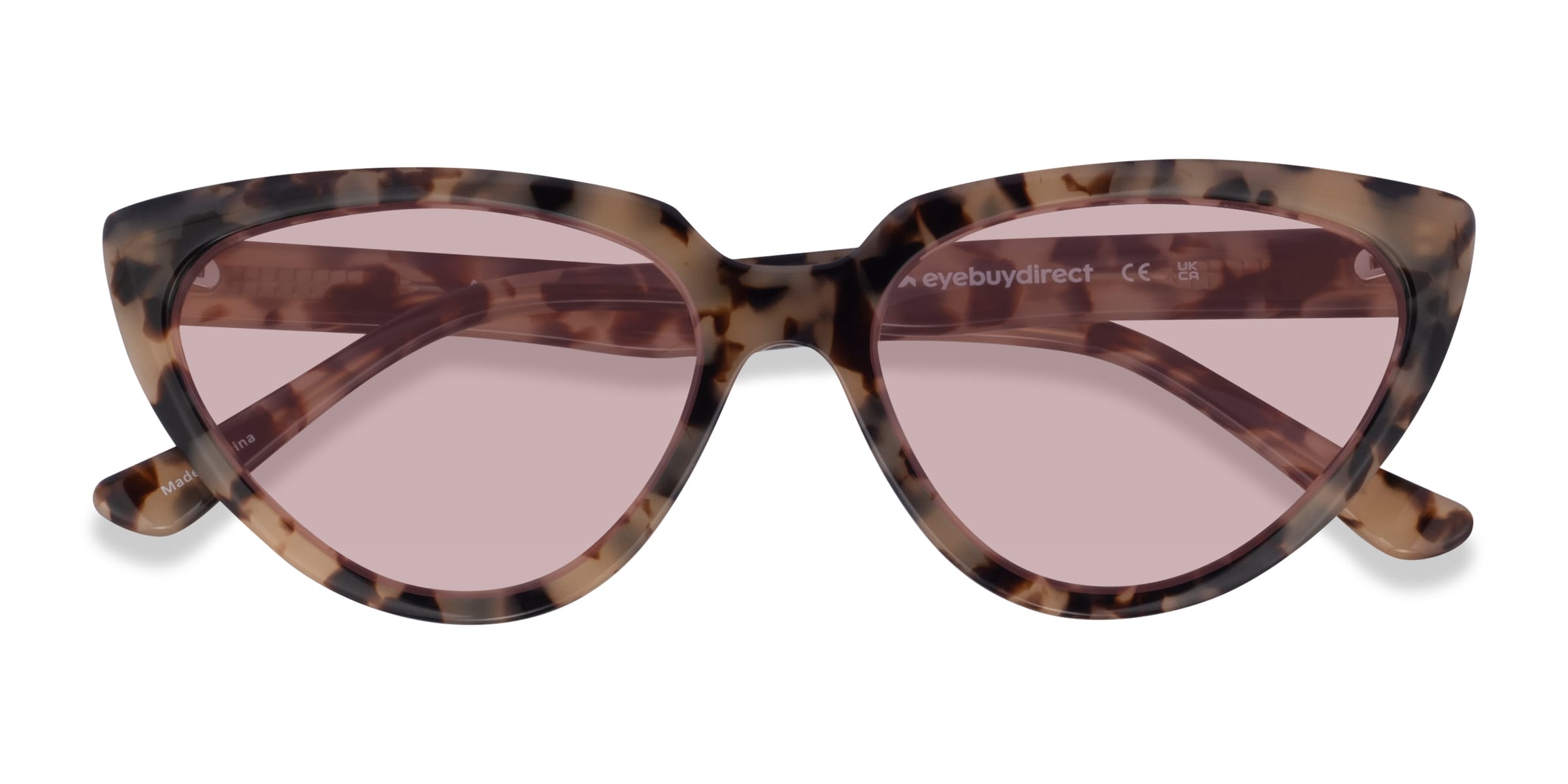Ariana - Cat Eye Ivory Tortoise Frame Sunglasses For Women