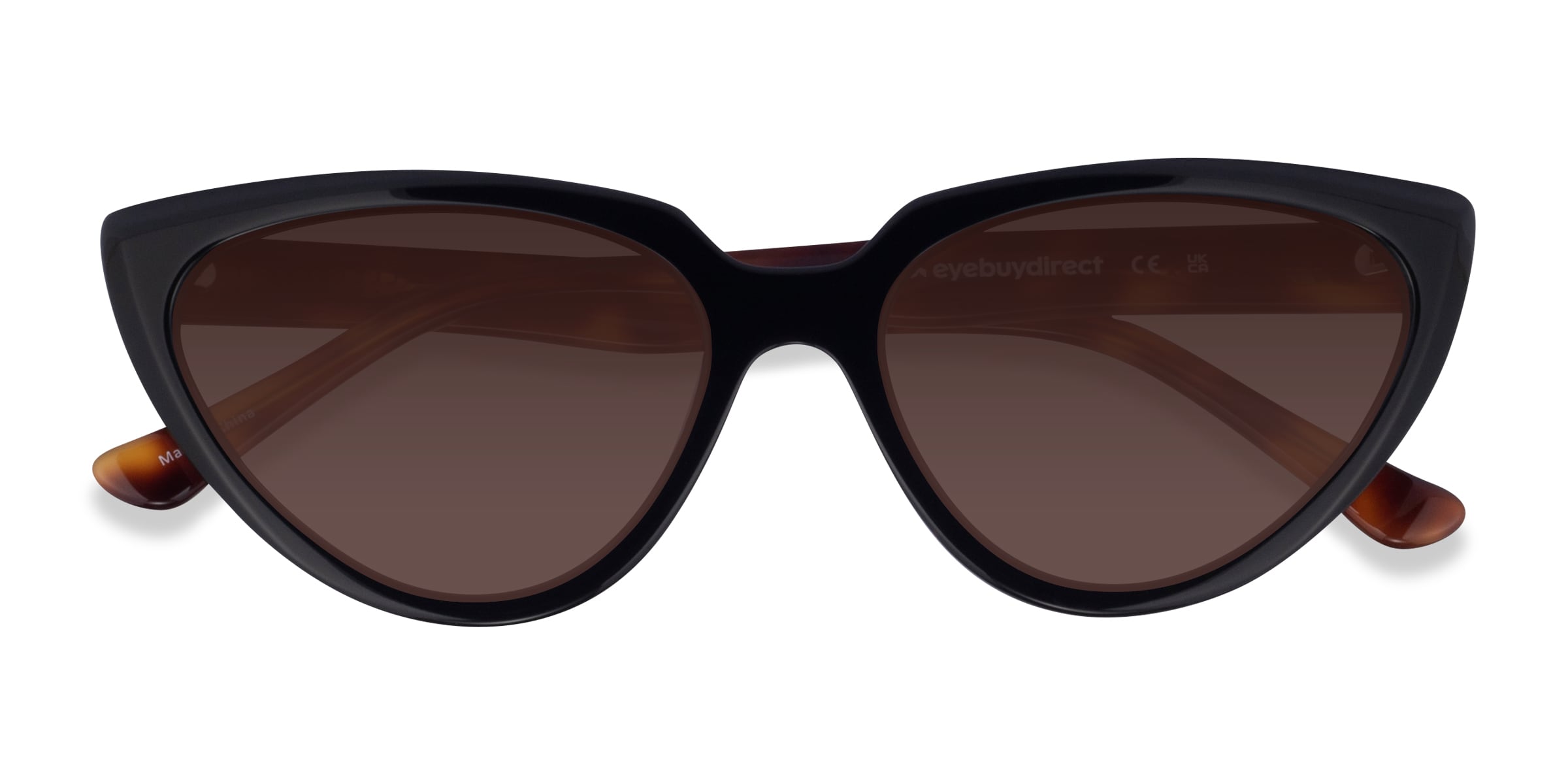 Ariana - Cat Eye Dark Tortoise Frame Sunglasses For Women