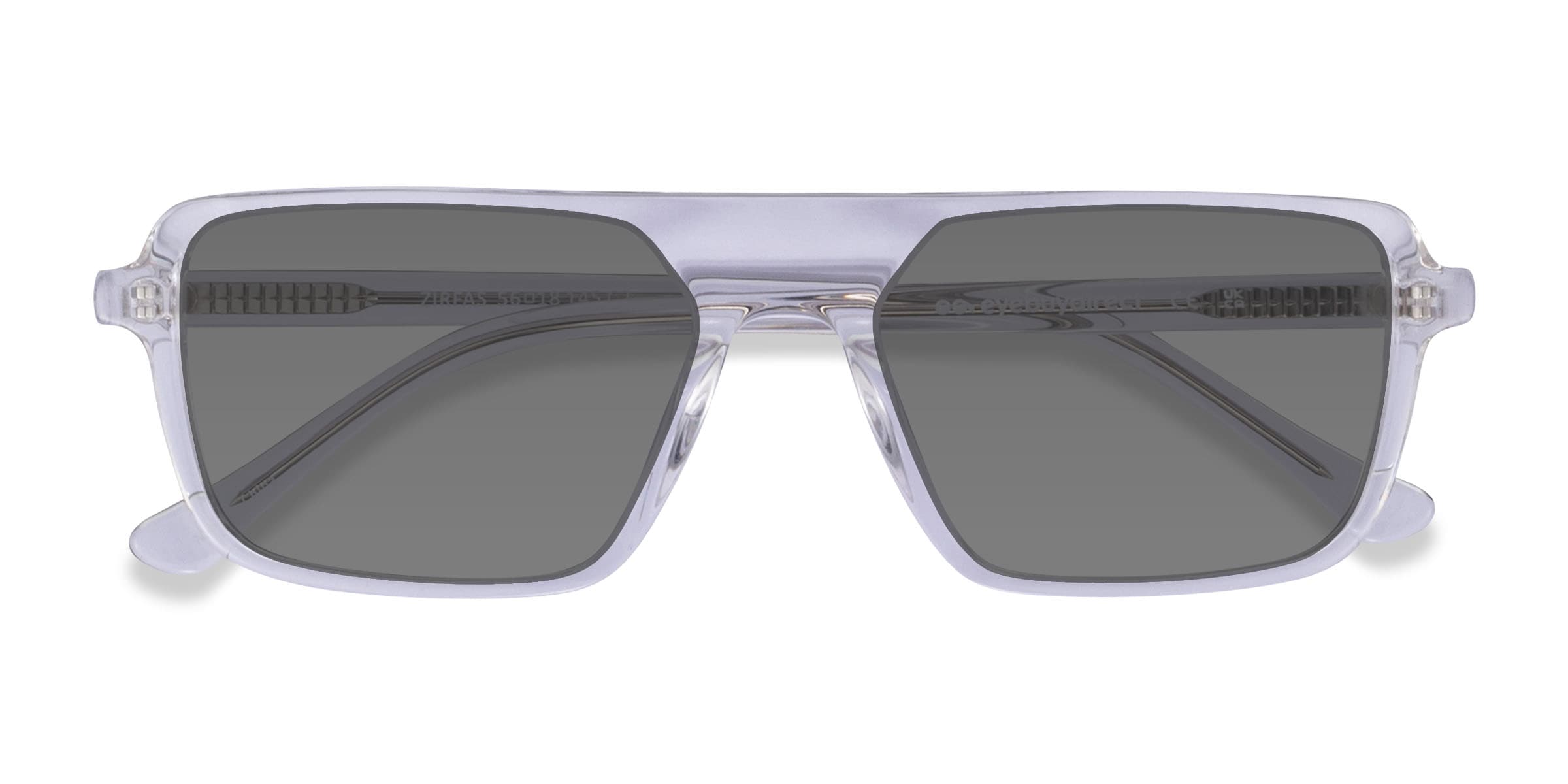 Zirfas - Aviator Crystal Clear Frame Prescription Sunglasses
