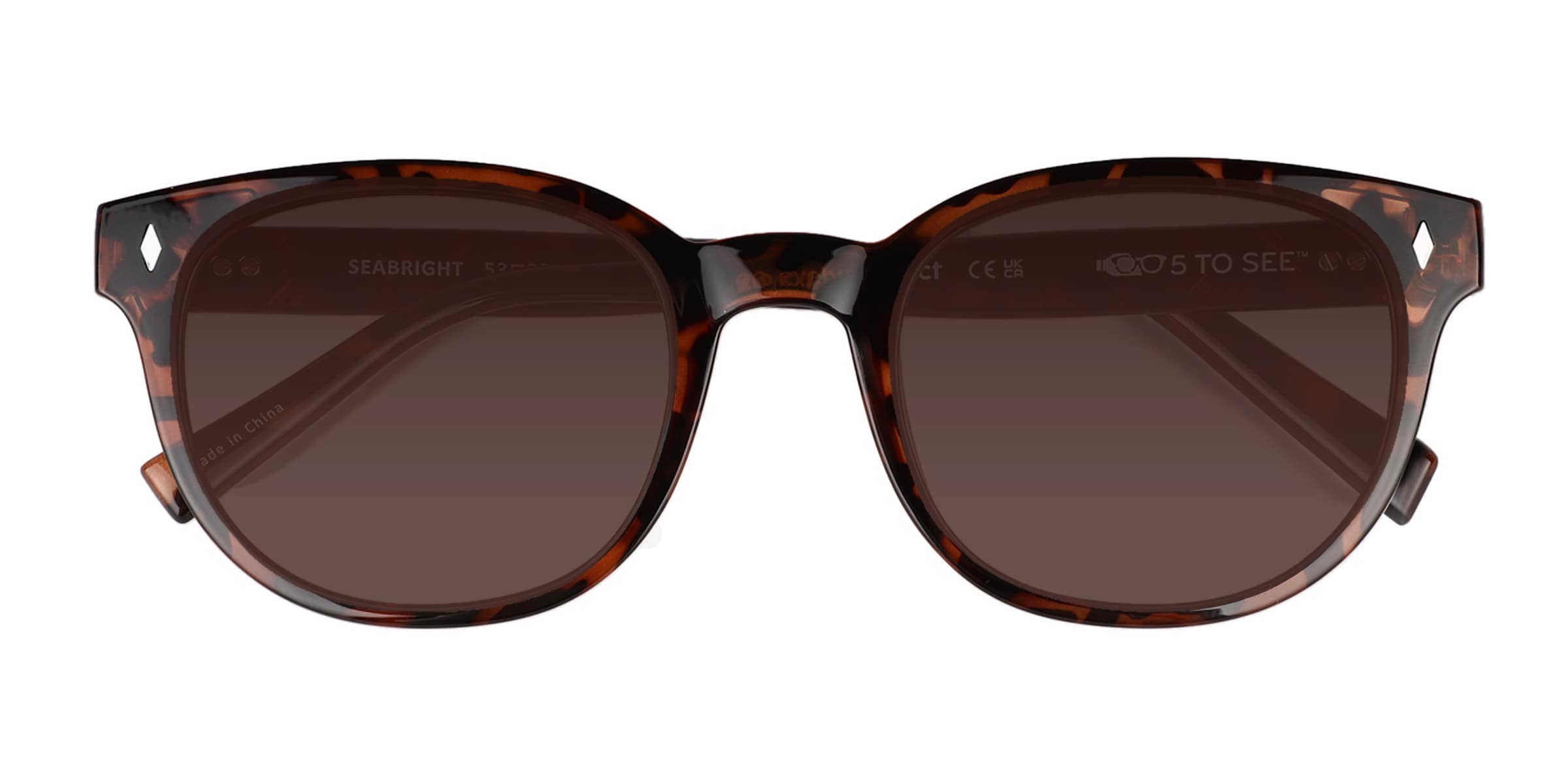 Seabright - Round Tortoise Frame Prescription Sunglasses