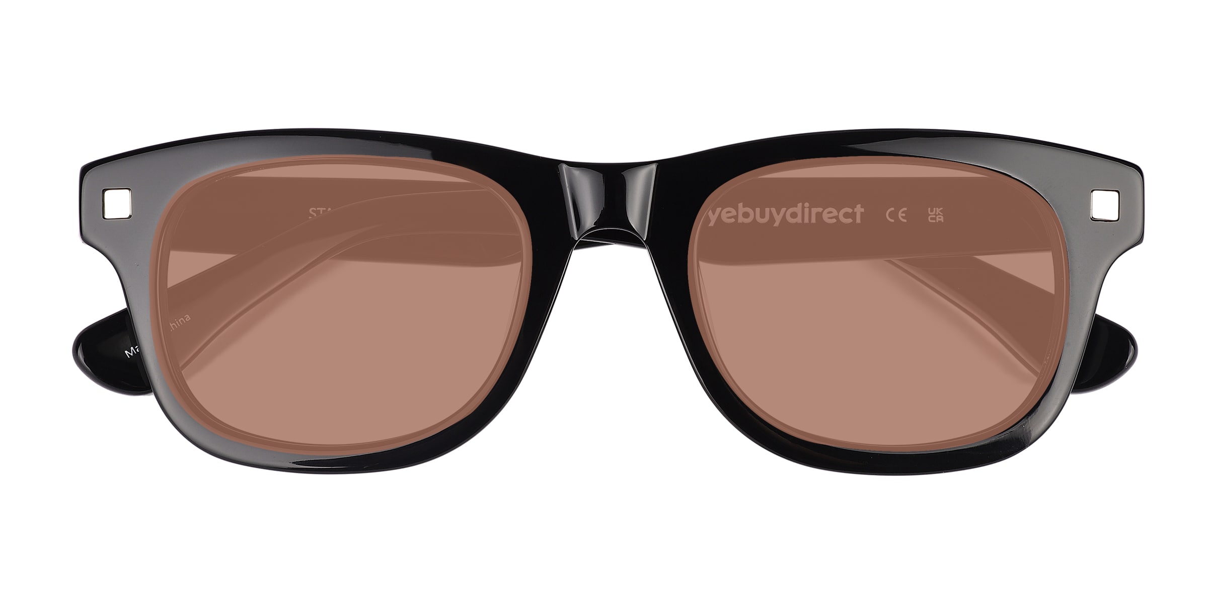 Starboard - Round Solid Black Frame Prescription Sunglasses