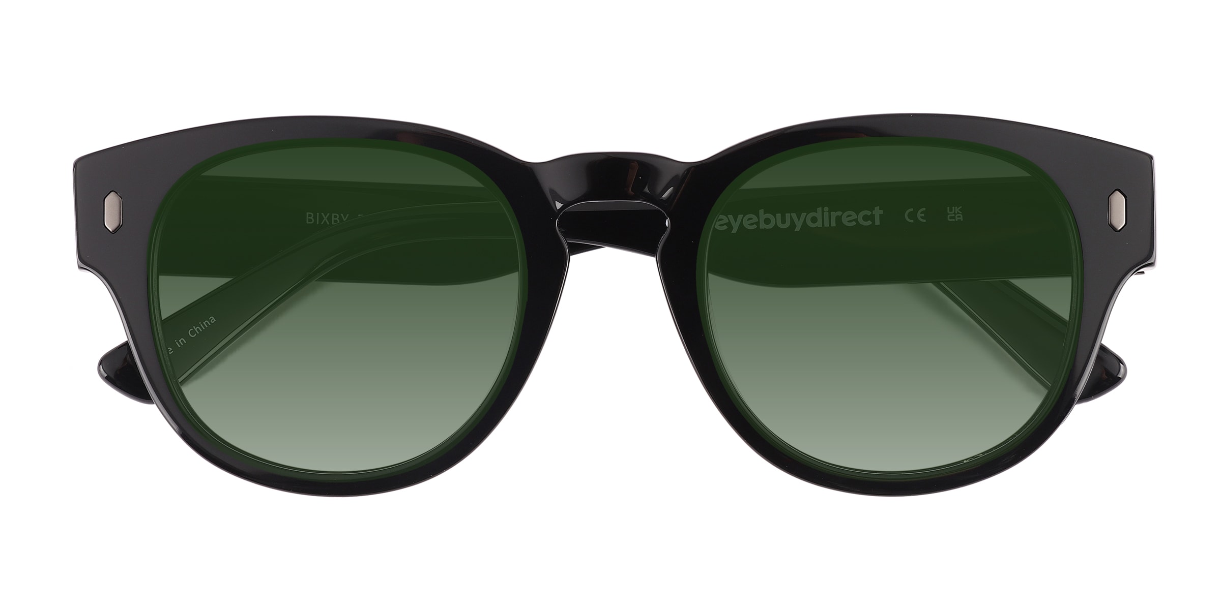 Bixby - Round Black Frame Prescription Sunglasses