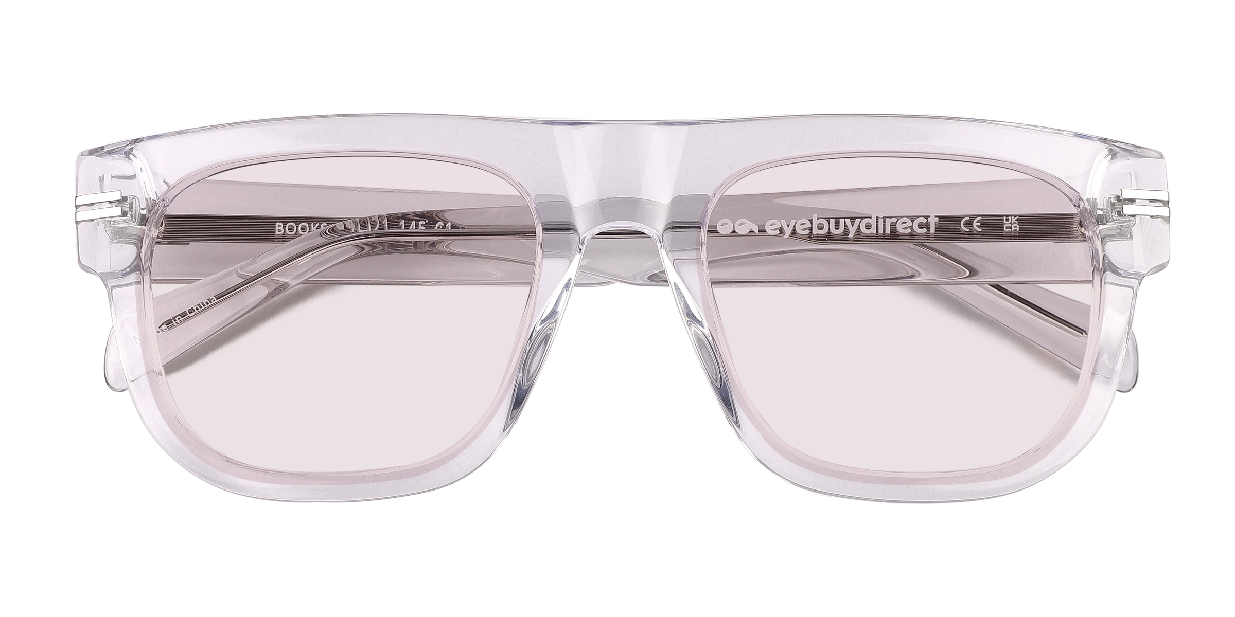 Books - Aviator Clear Crystal Frame Prescription Sunglasses