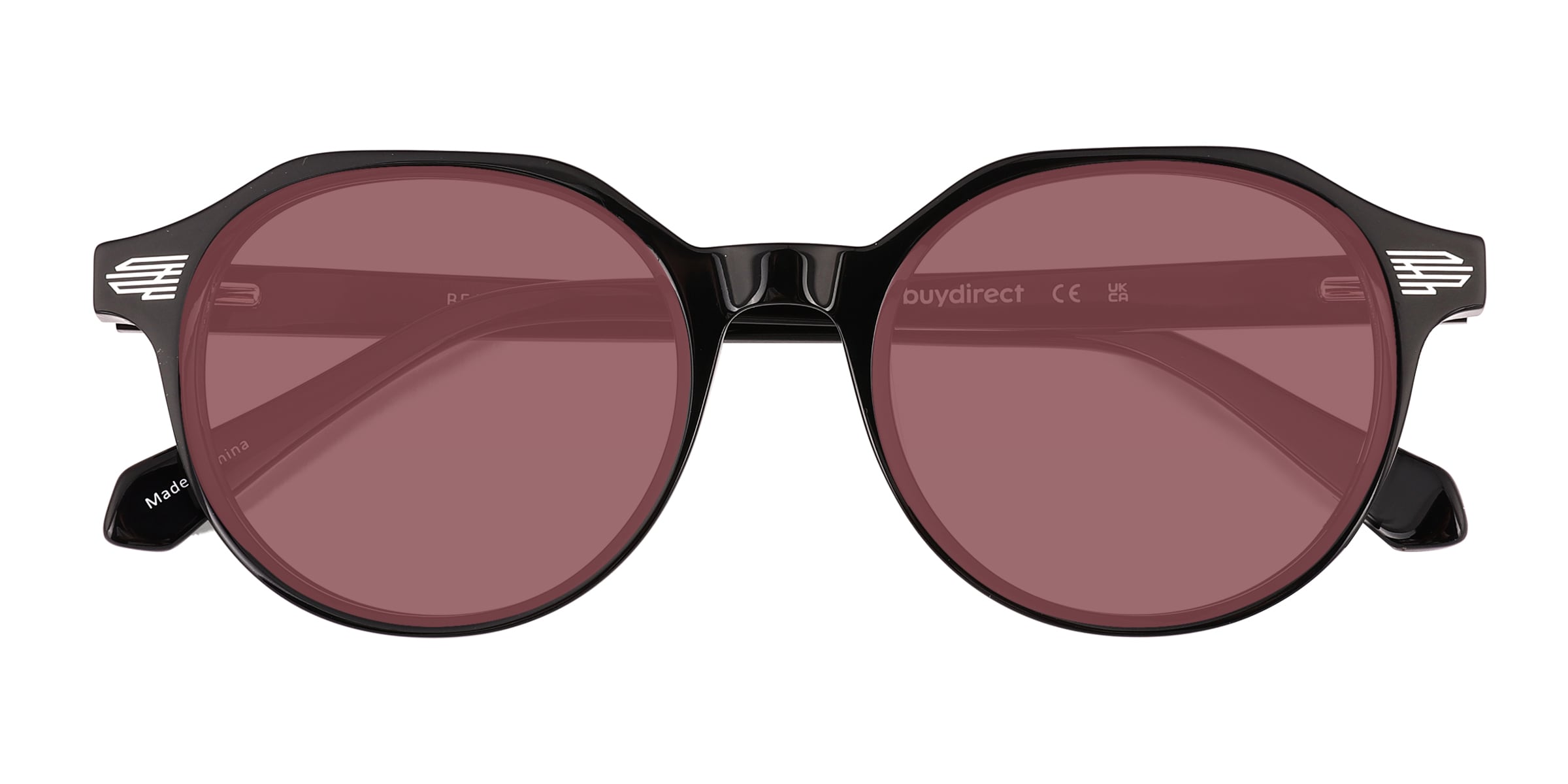 Beaux - Round Black Frame Prescription Sunglasses