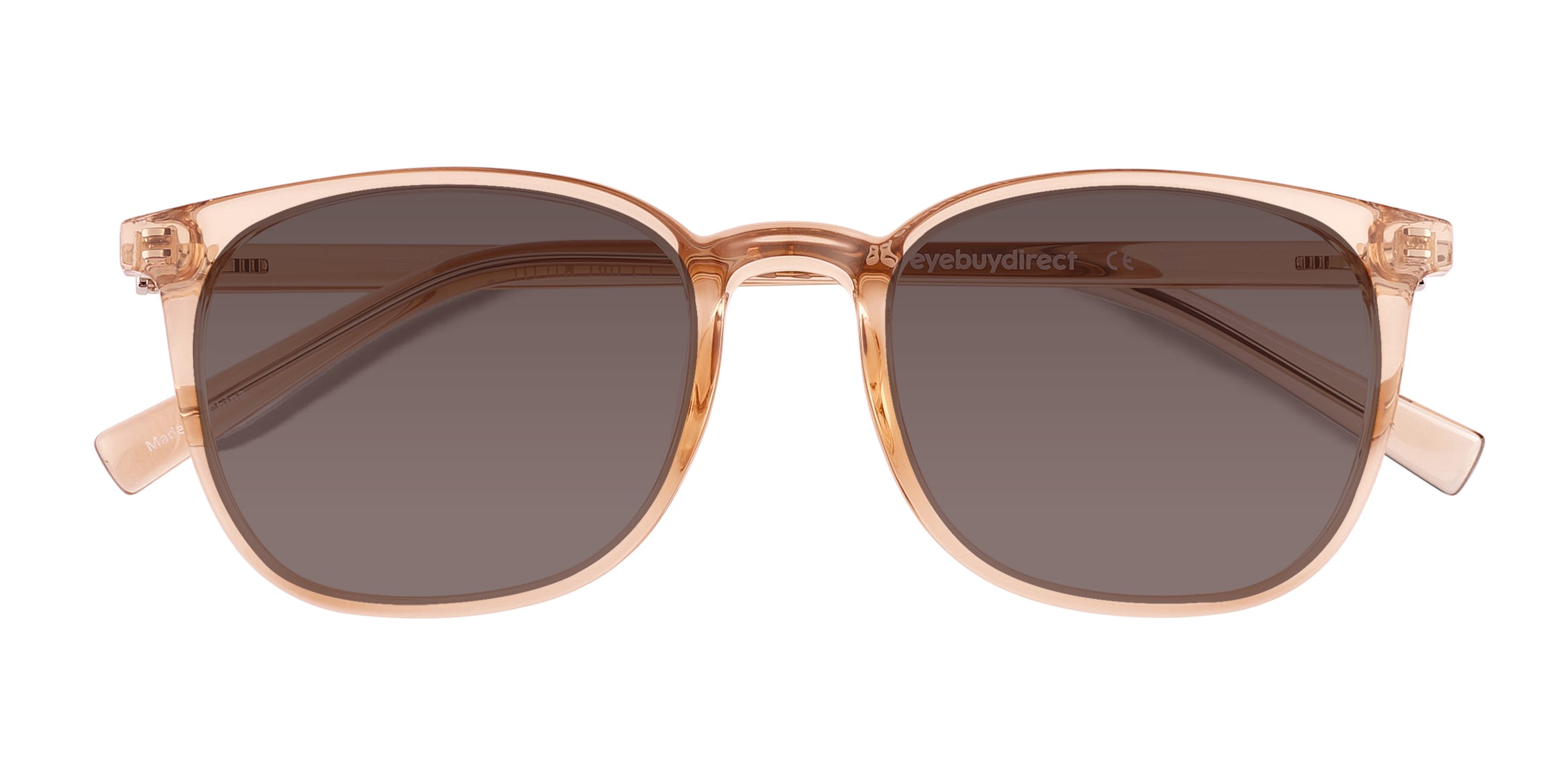 Redwood - Square Crystal Light Brown Frame Prescription Sunglasses