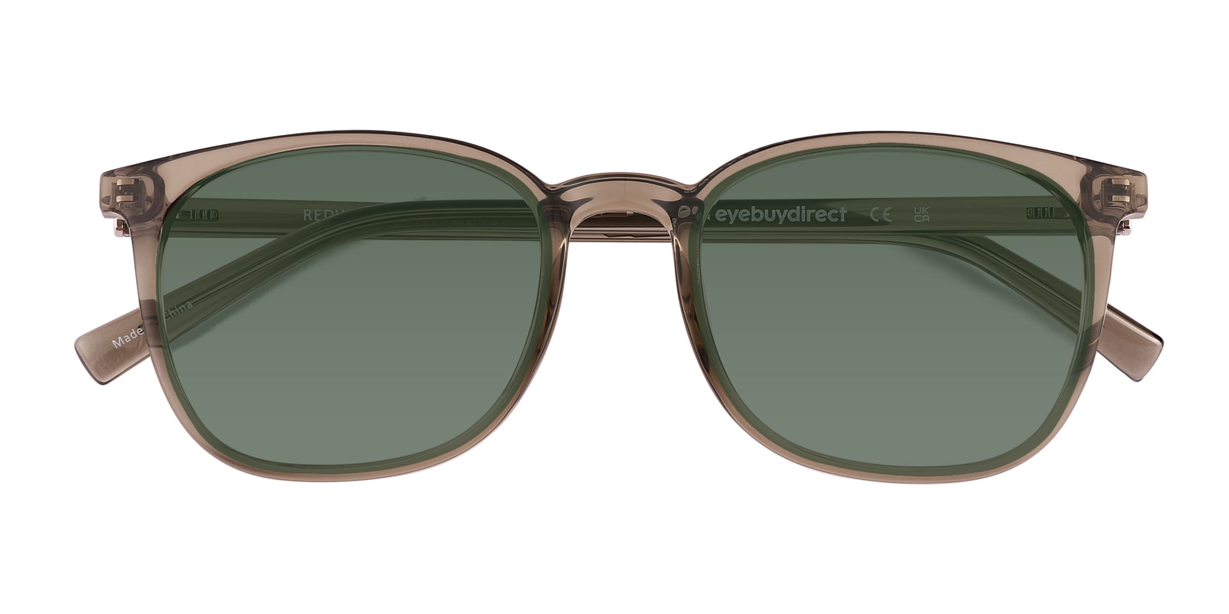 Redwood - Square Crystal Smoke Frame Prescription Sunglasses