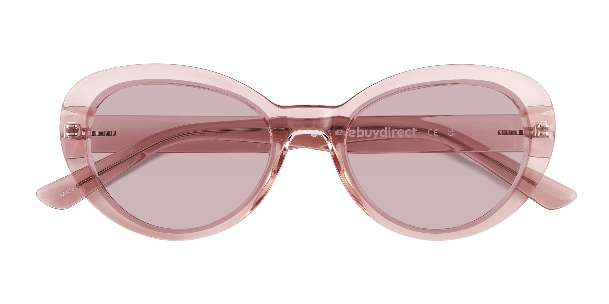 Nyssa - Cat Eye Crystal Nude Frame Sunglasses For Women