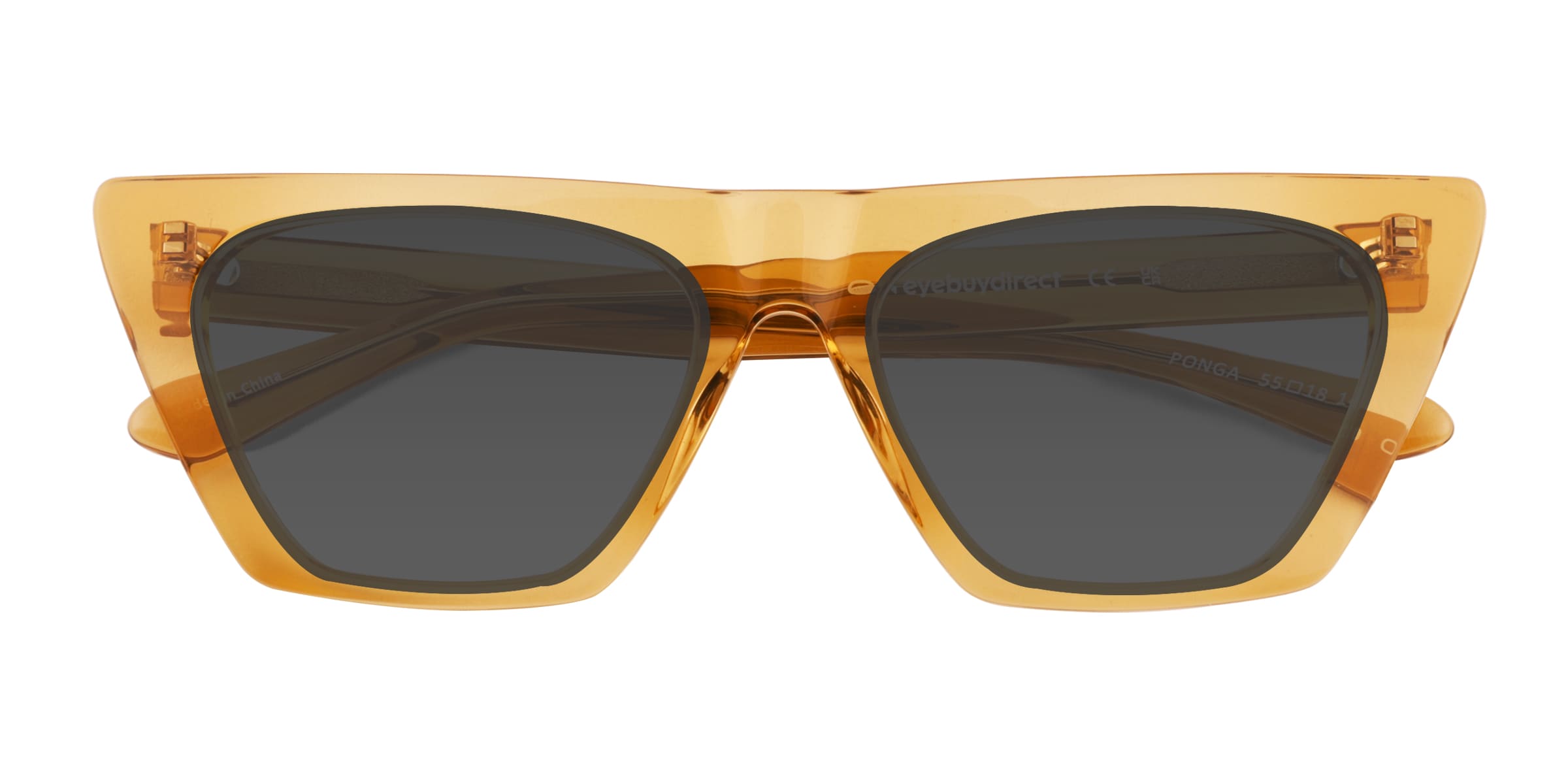 Ponga - Cat Eye Translucent Light Brown Frame Prescription Sunglasses