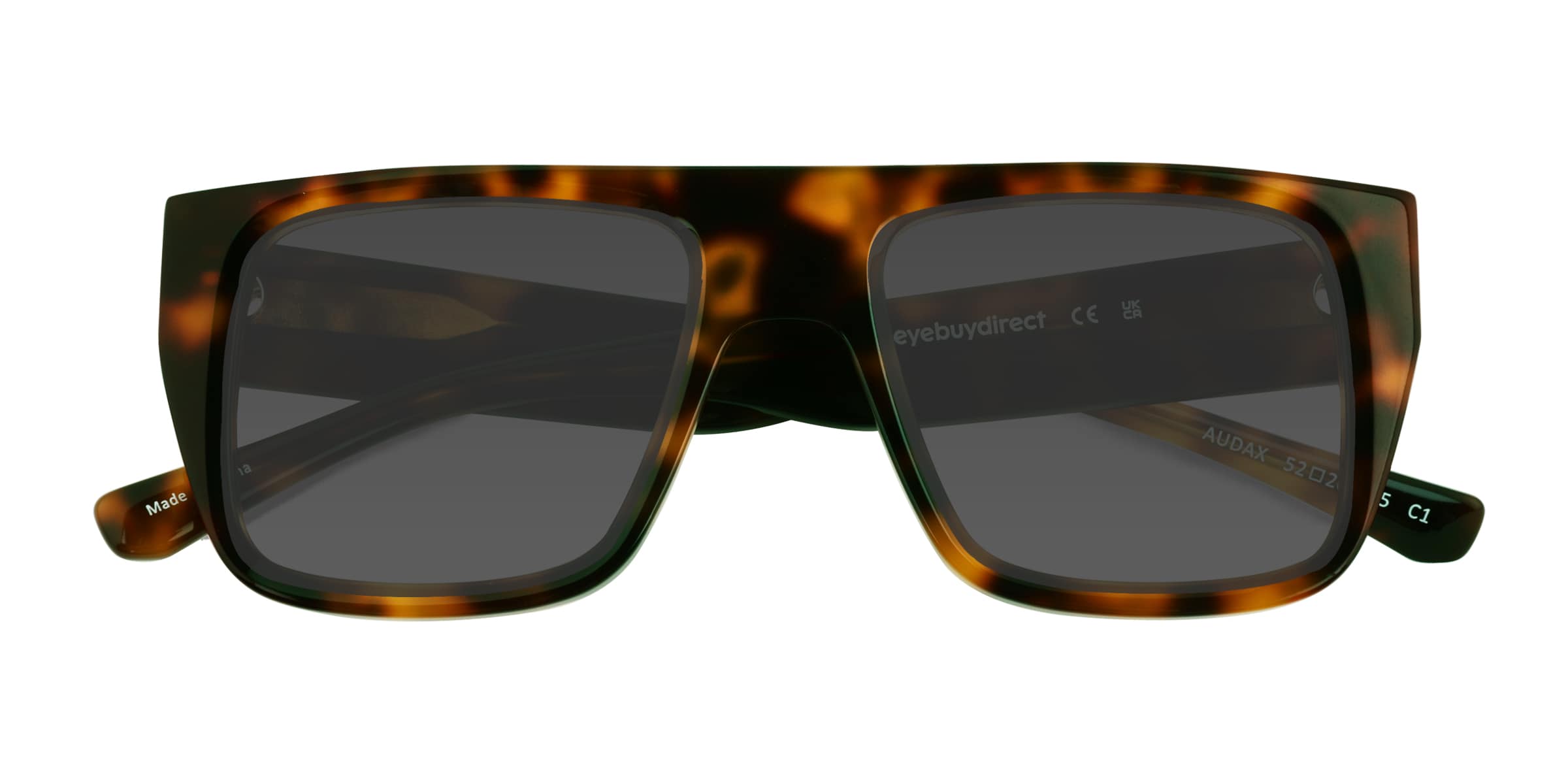 Audax - Square Brown Tortoise Frame Sunglasses For Men