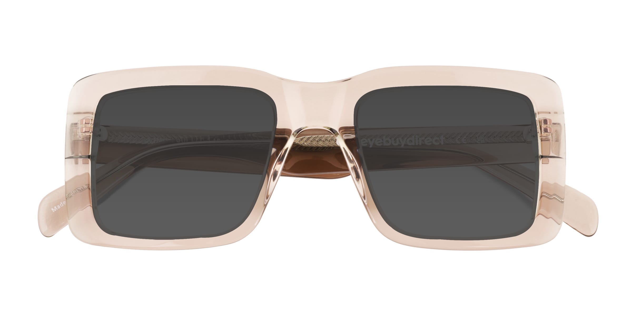 Vinca - Square Crystal Gray Frame Prescription Sunglasses