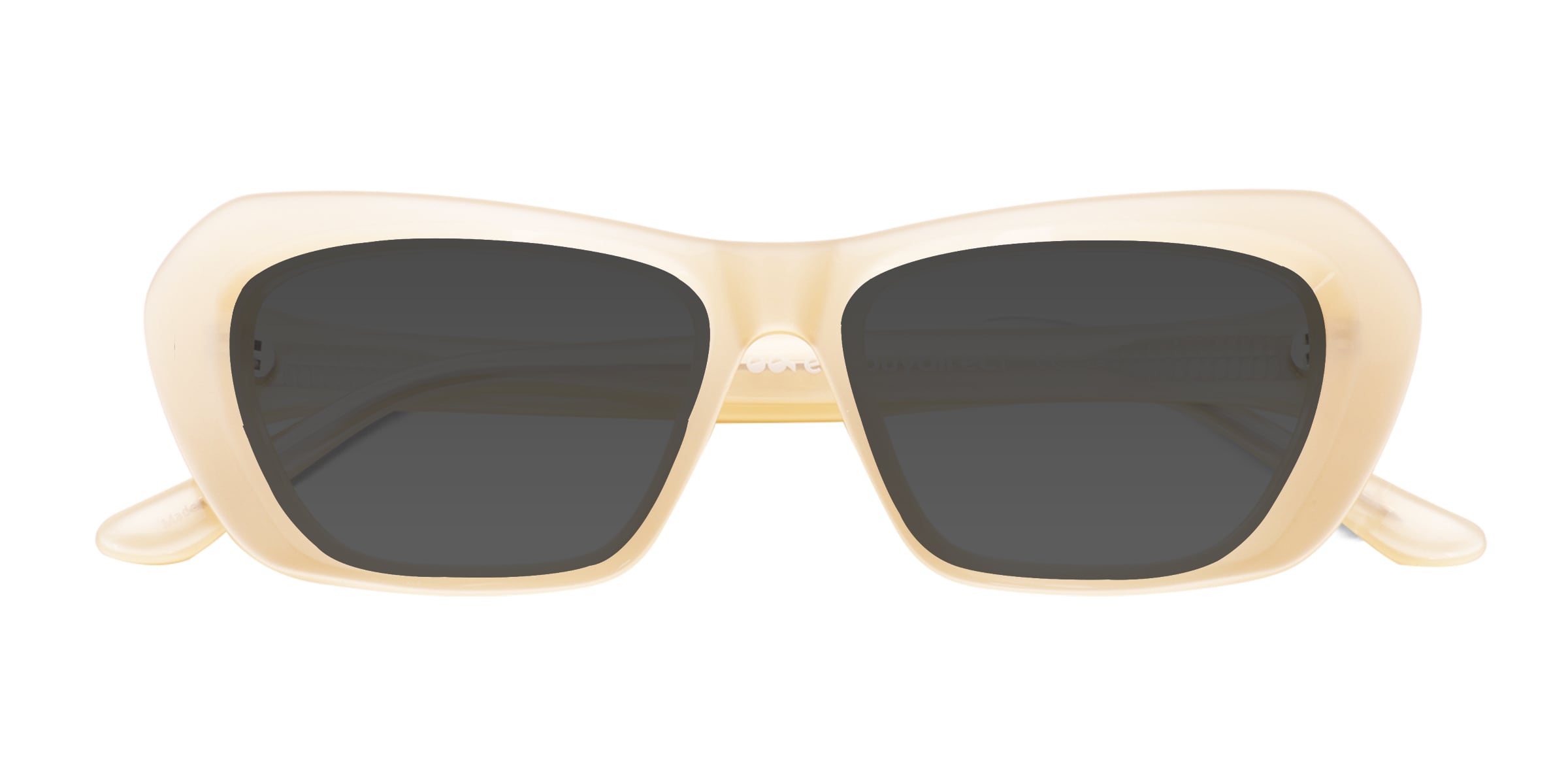Rosy - Cat Eye Cream Frame Sunglasses For Women