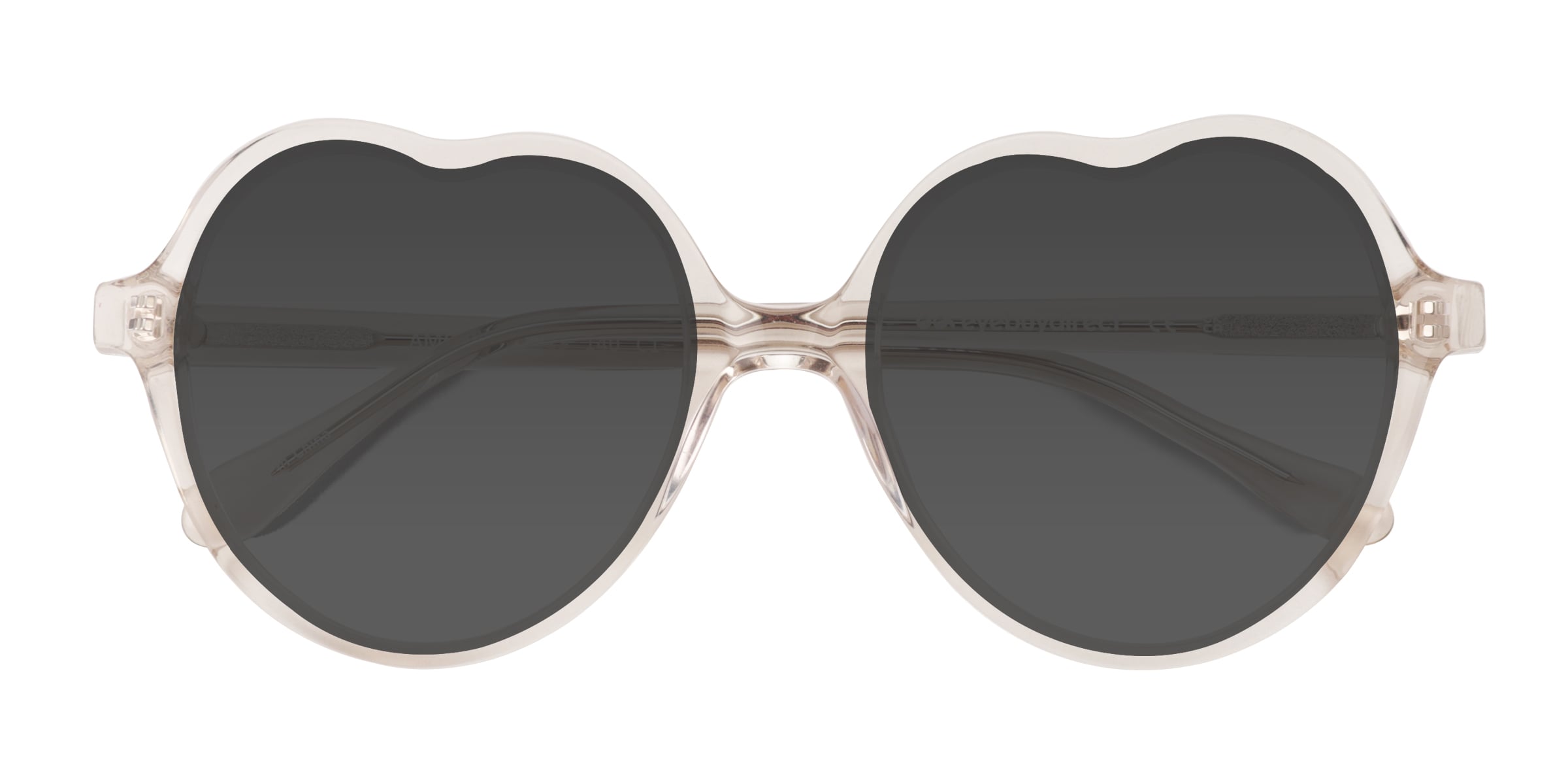 Amora - Heart Crystal Brown Frame Sunglasses For Women
