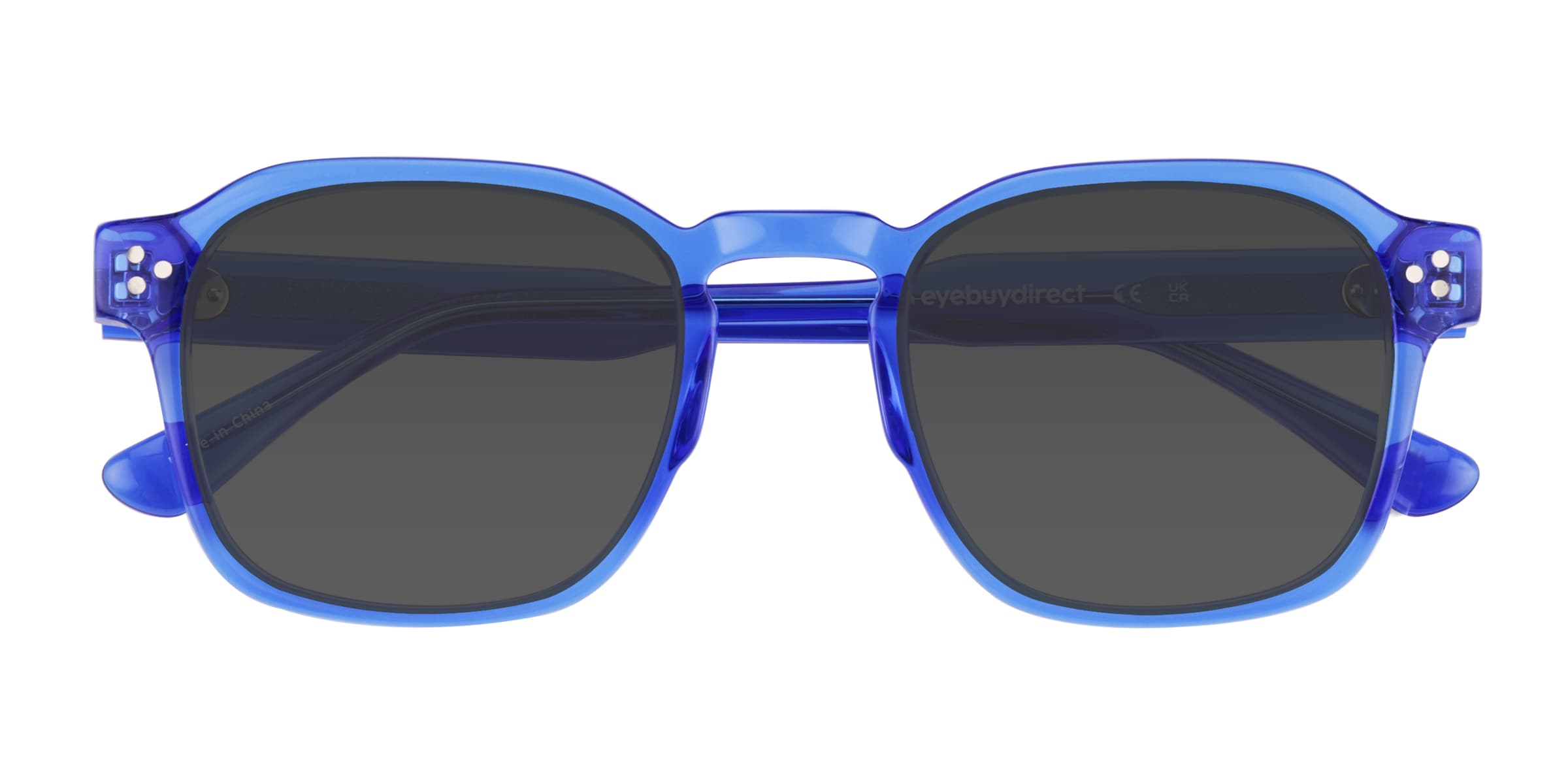 Reframe - Square Crystal Blue Frame Prescription Sunglasses