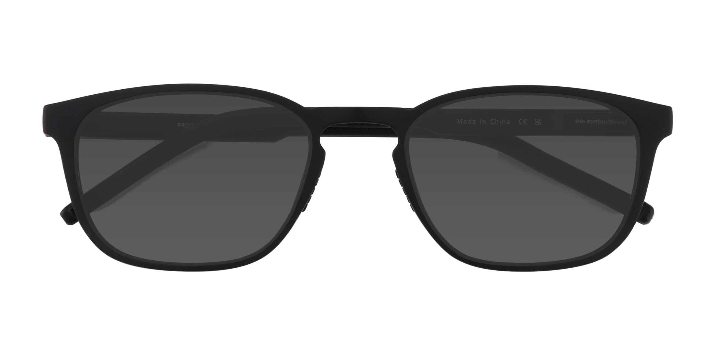 Propel - Rectangle Matte Black Frame Sunglasses For Men