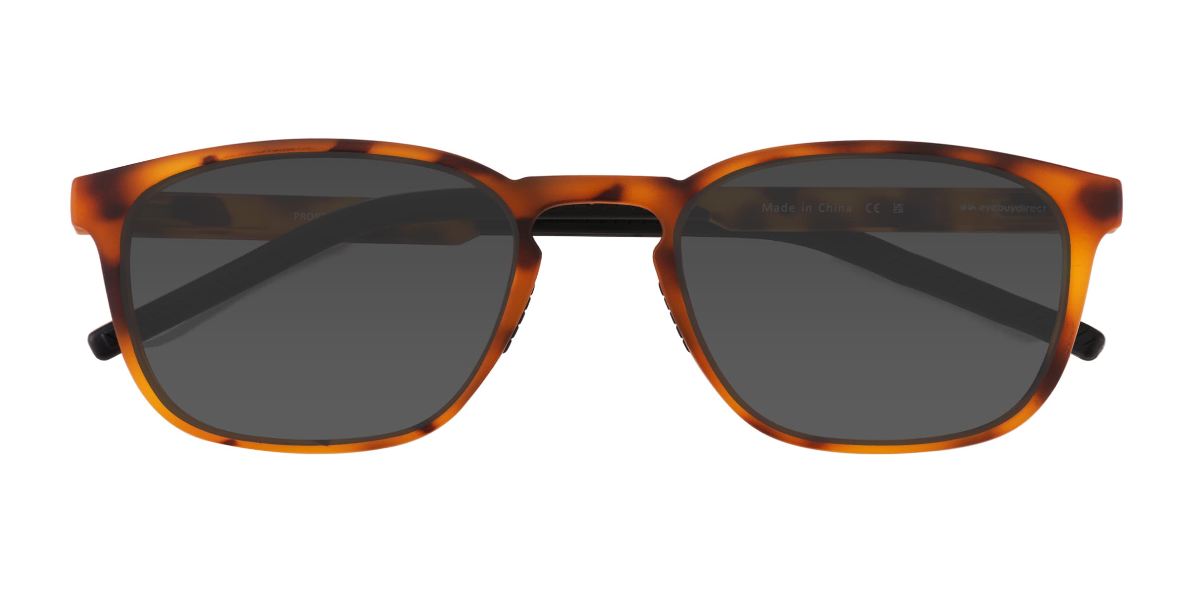 Propel - Rectangle Matte Tortoise Frame Sunglasses For Men