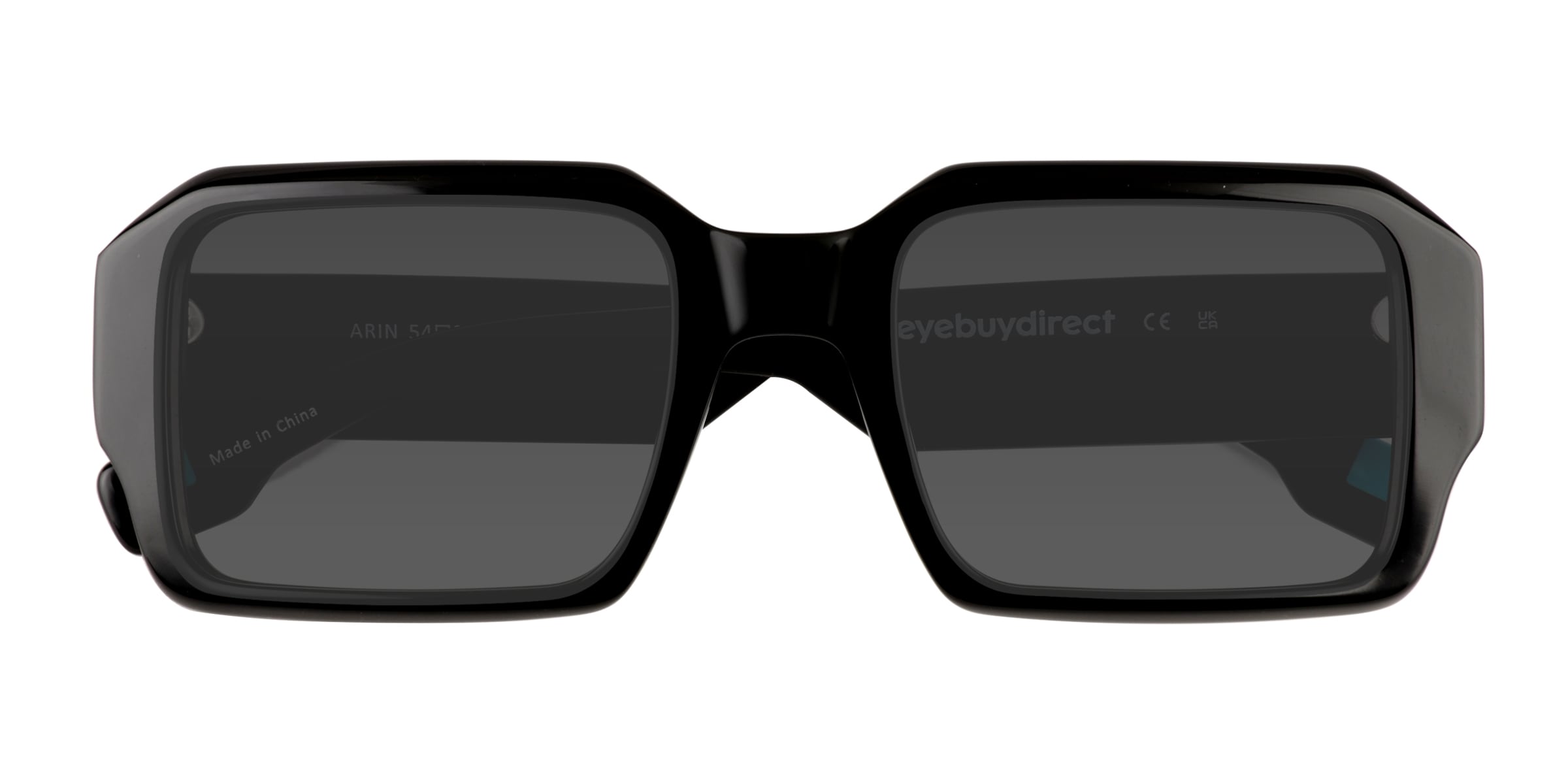 Arin - Rectangle Black Frame Sunglasses For Men