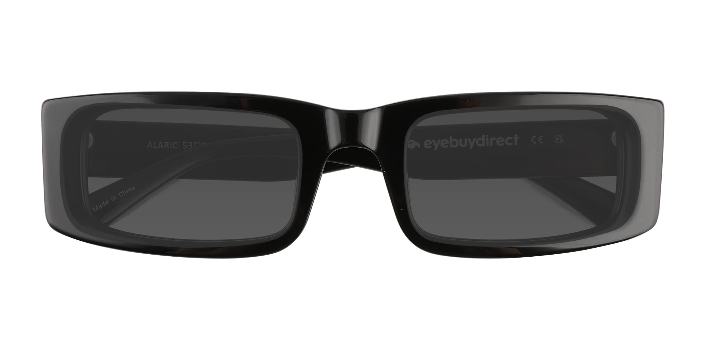 Alaric - Rectangle Black Frame Prescription Sunglasses