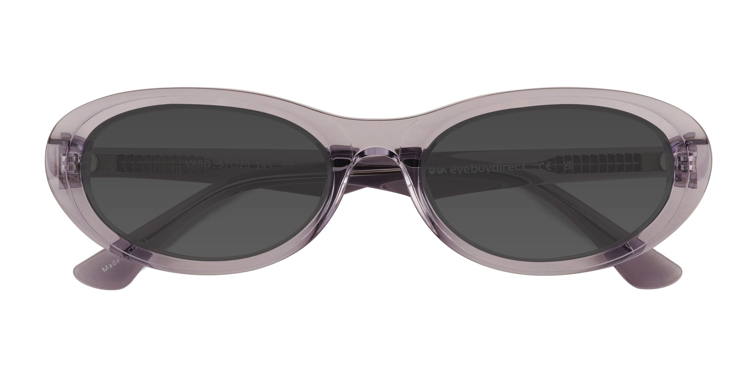 Varo - Oval Clear Gray Frame Prescription Sunglasses