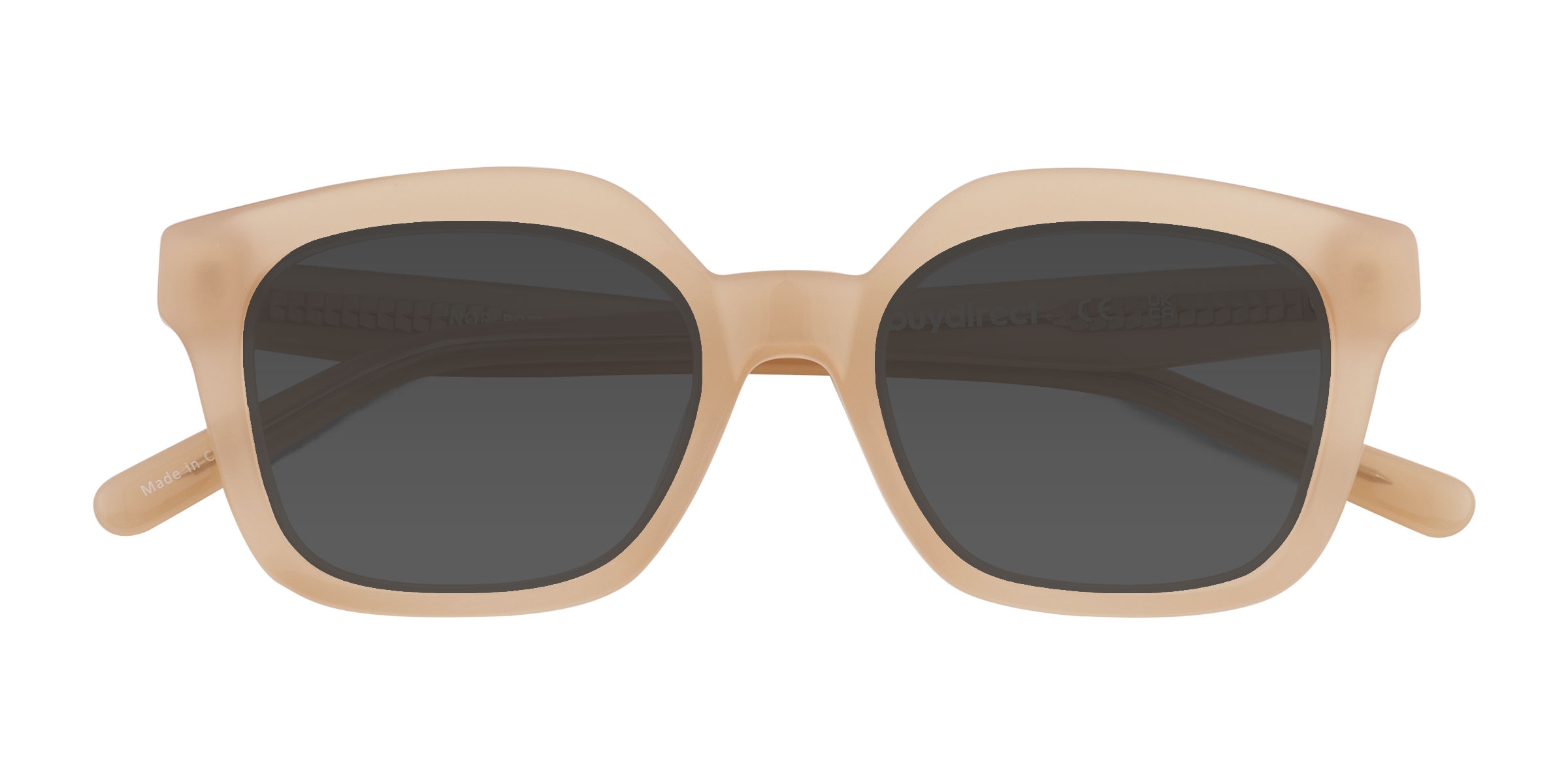 Nor - Square Clear Brown Frame Prescription Sunglasses
