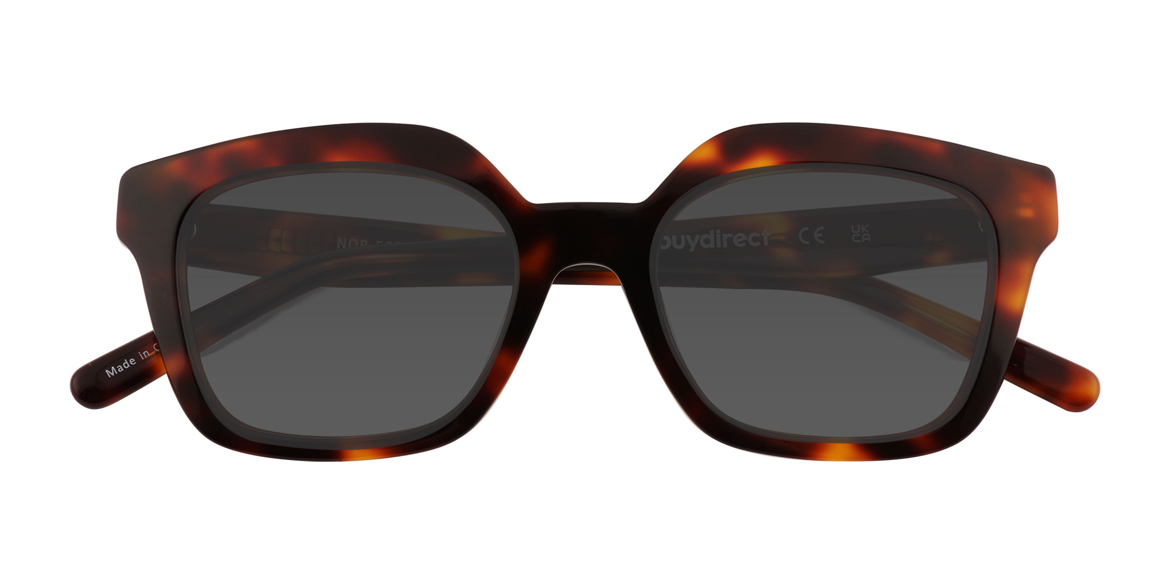 Nor - Square Brown Tortoise Frame Prescription Sunglasses