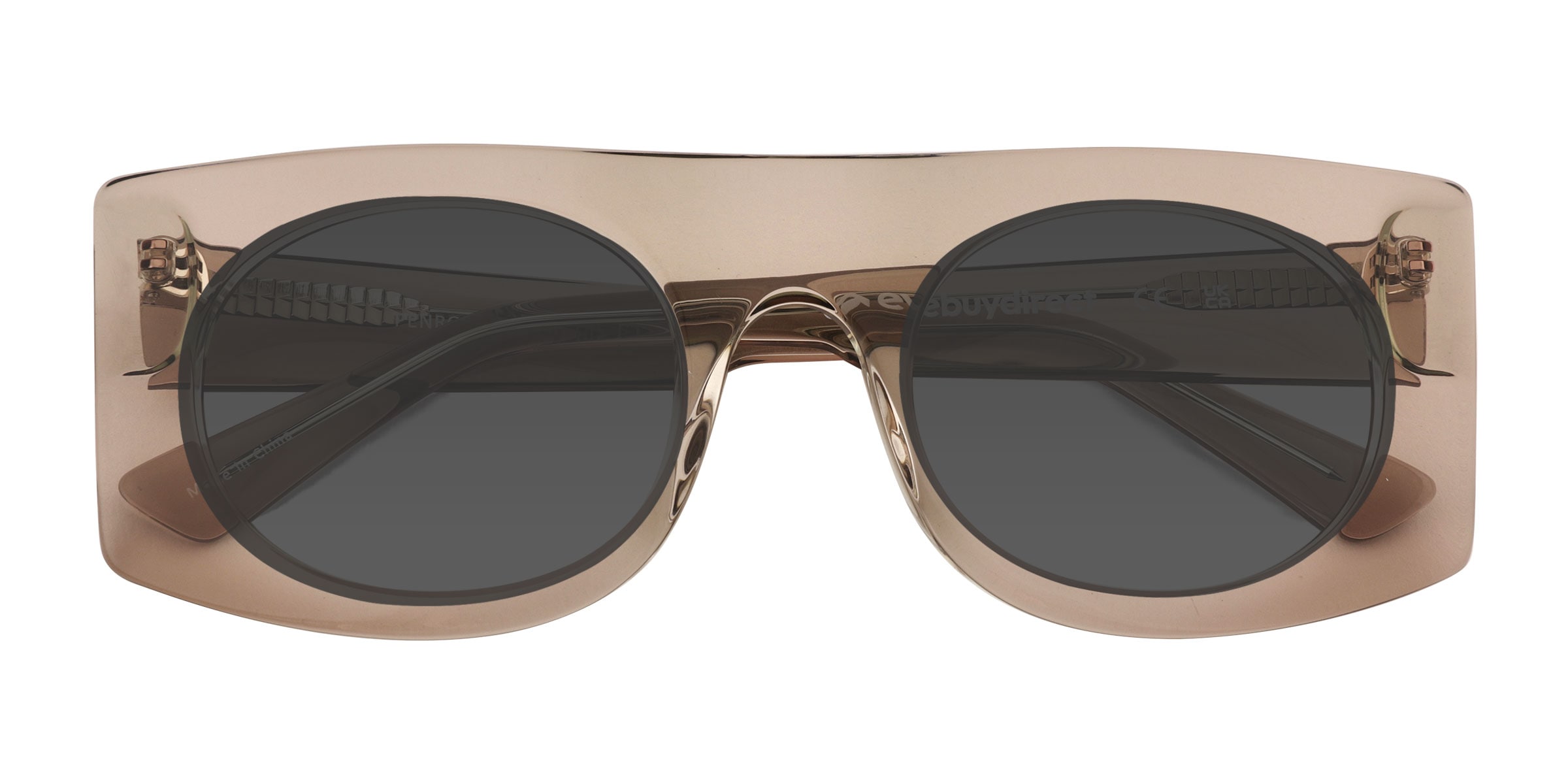 Penrose - Aviator Clear Gray Frame Sunglasses For Men