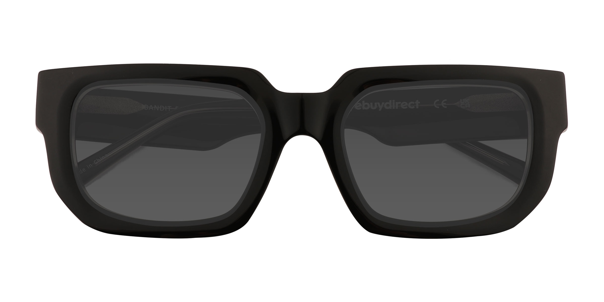 Bandit - Rectangle Black Frame Prescription Sunglasses