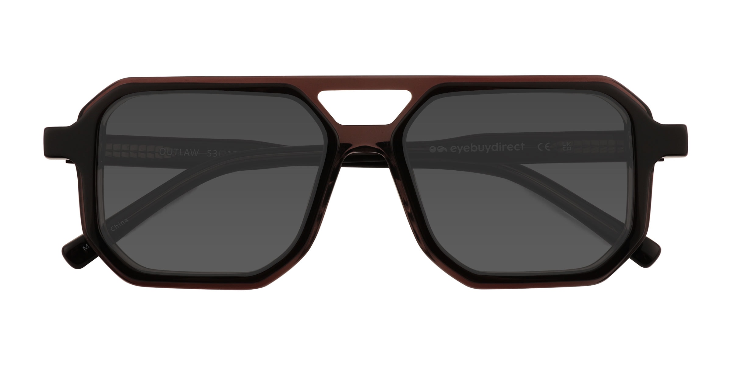 Outlaw - Aviator Black Purple Frame Sunglasses For Men