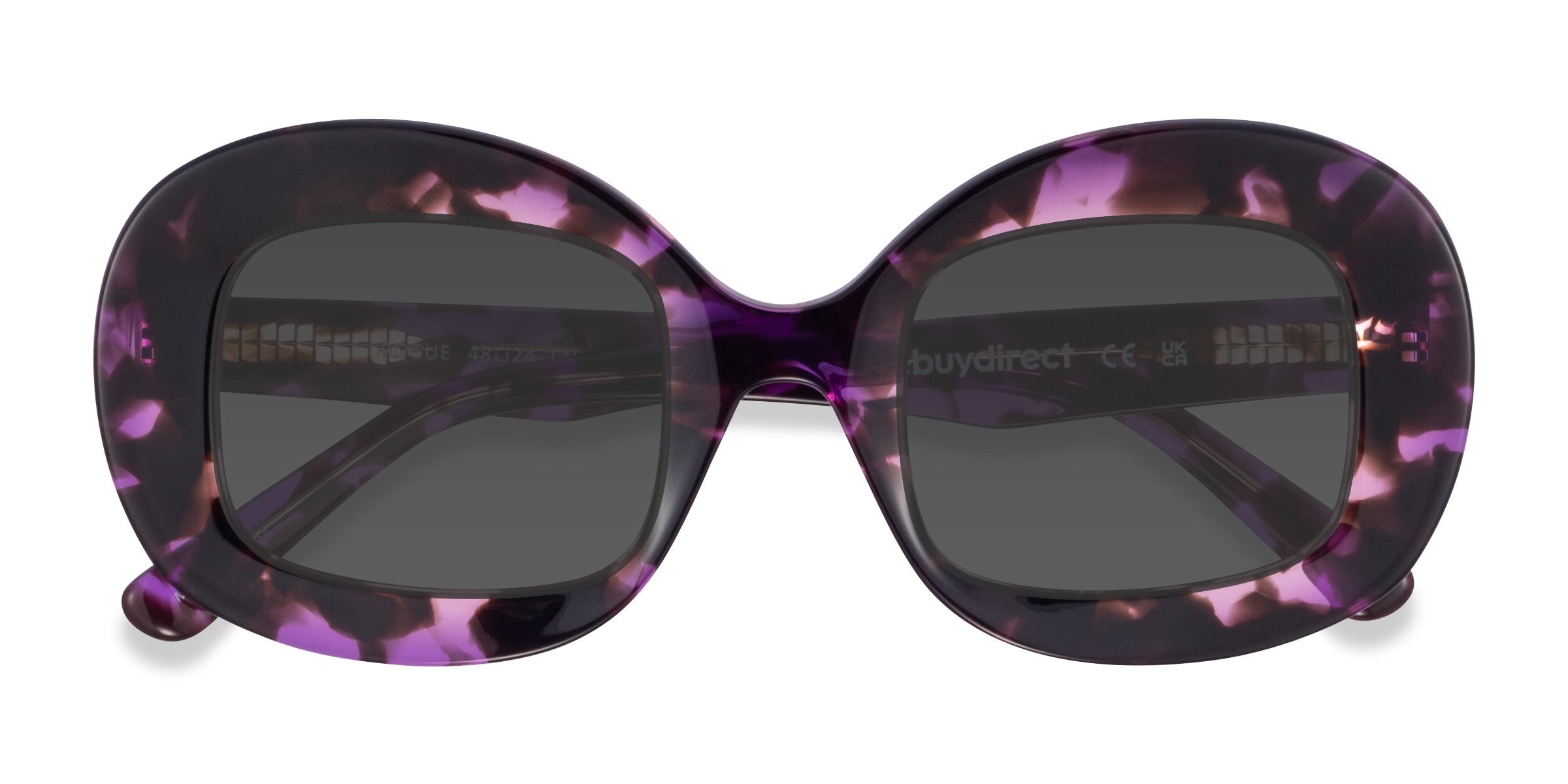 Rogue - Round Purple Tortoise Frame Sunglasses For Women