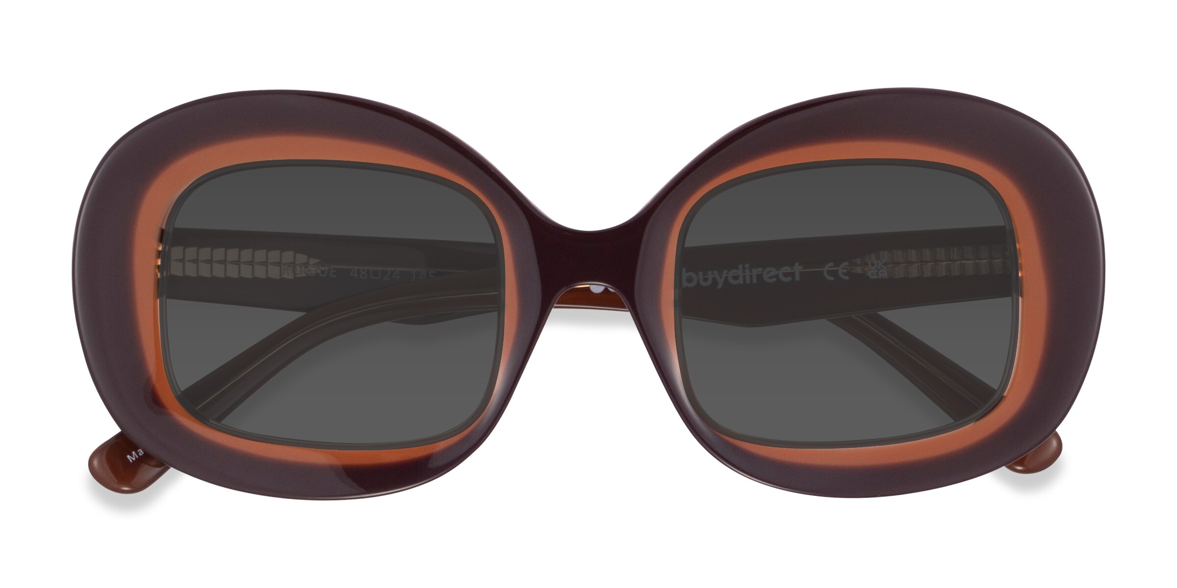 Rogue - Round Gradient Brown Frame Sunglasses For Women