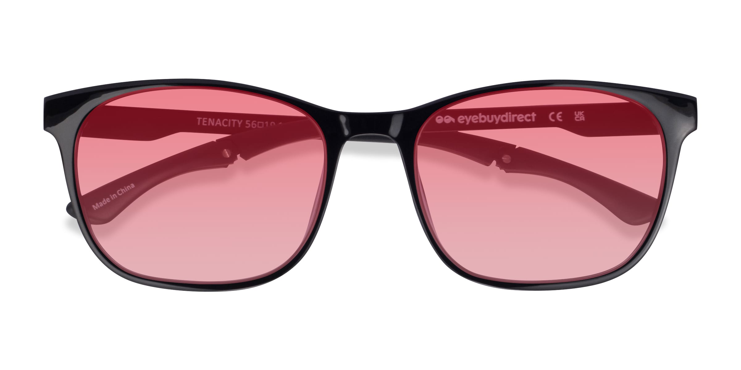 Tenacity - Square Solid Black Frame Prescription Sunglasses