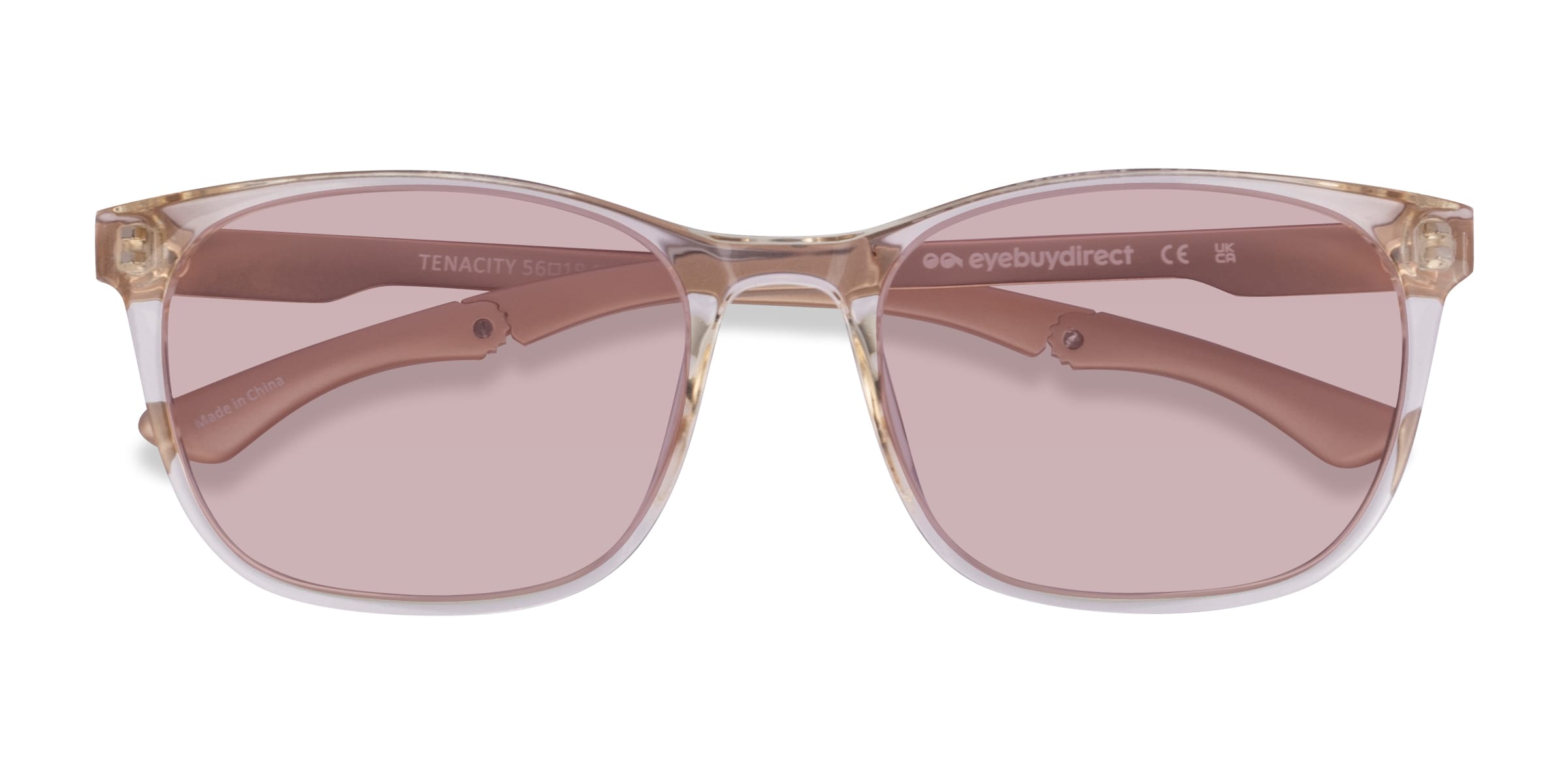 Tenacity - Square Crystal Nude Frame Prescription Sunglasses