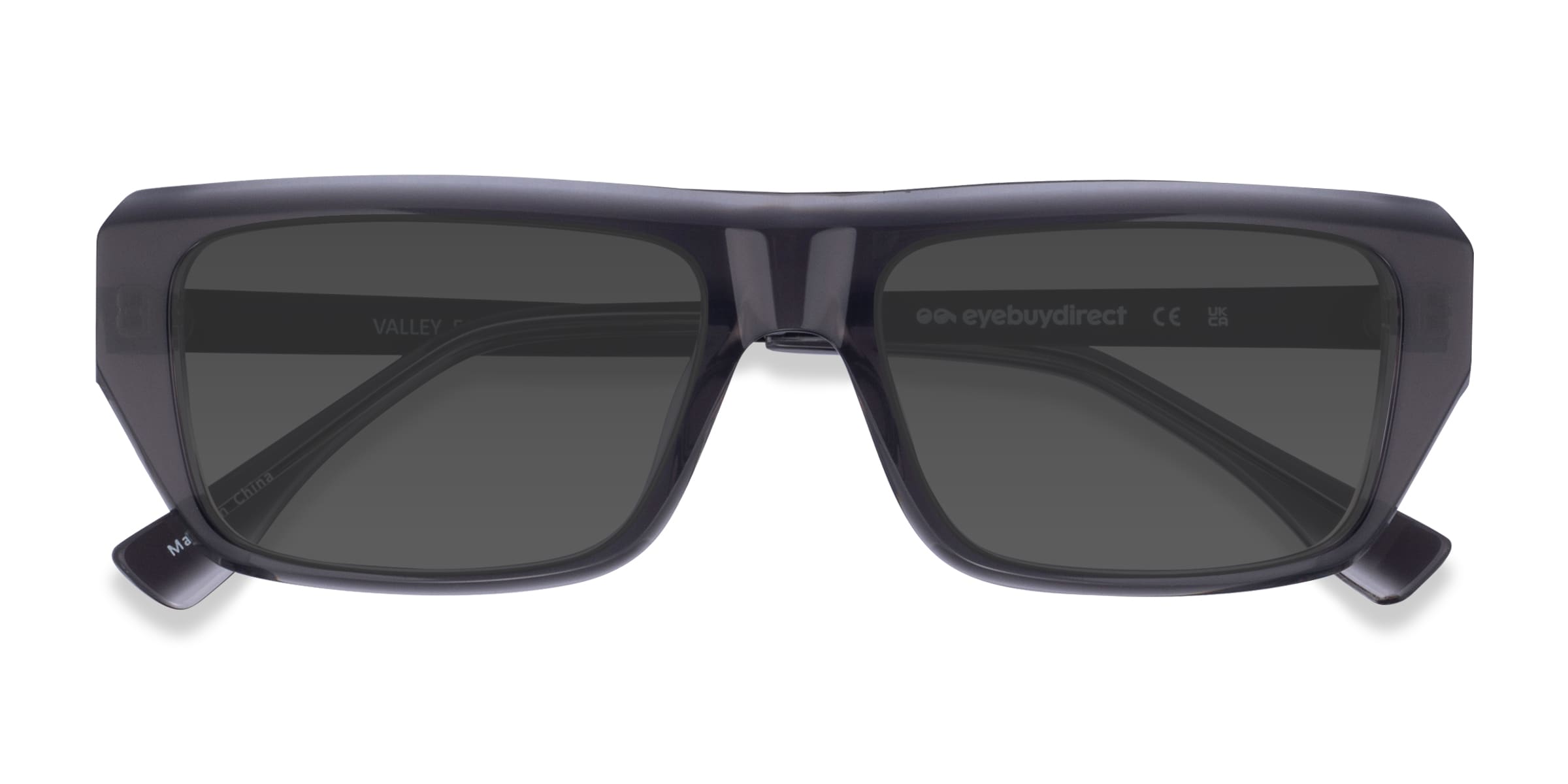 Valley - Rectangle Gray Frame Prescription Sunglasses