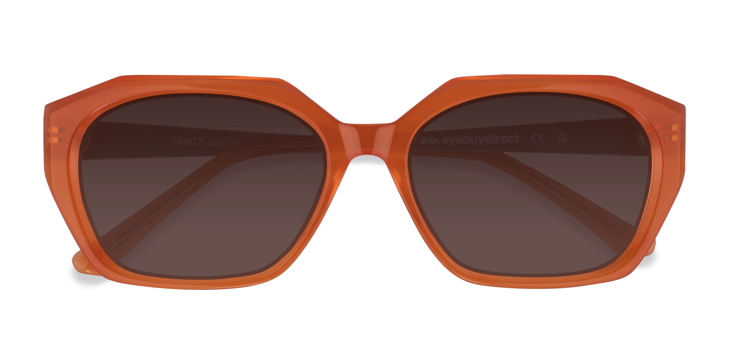 Spritz - Geometric Orange Frame Prescription Sunglasses