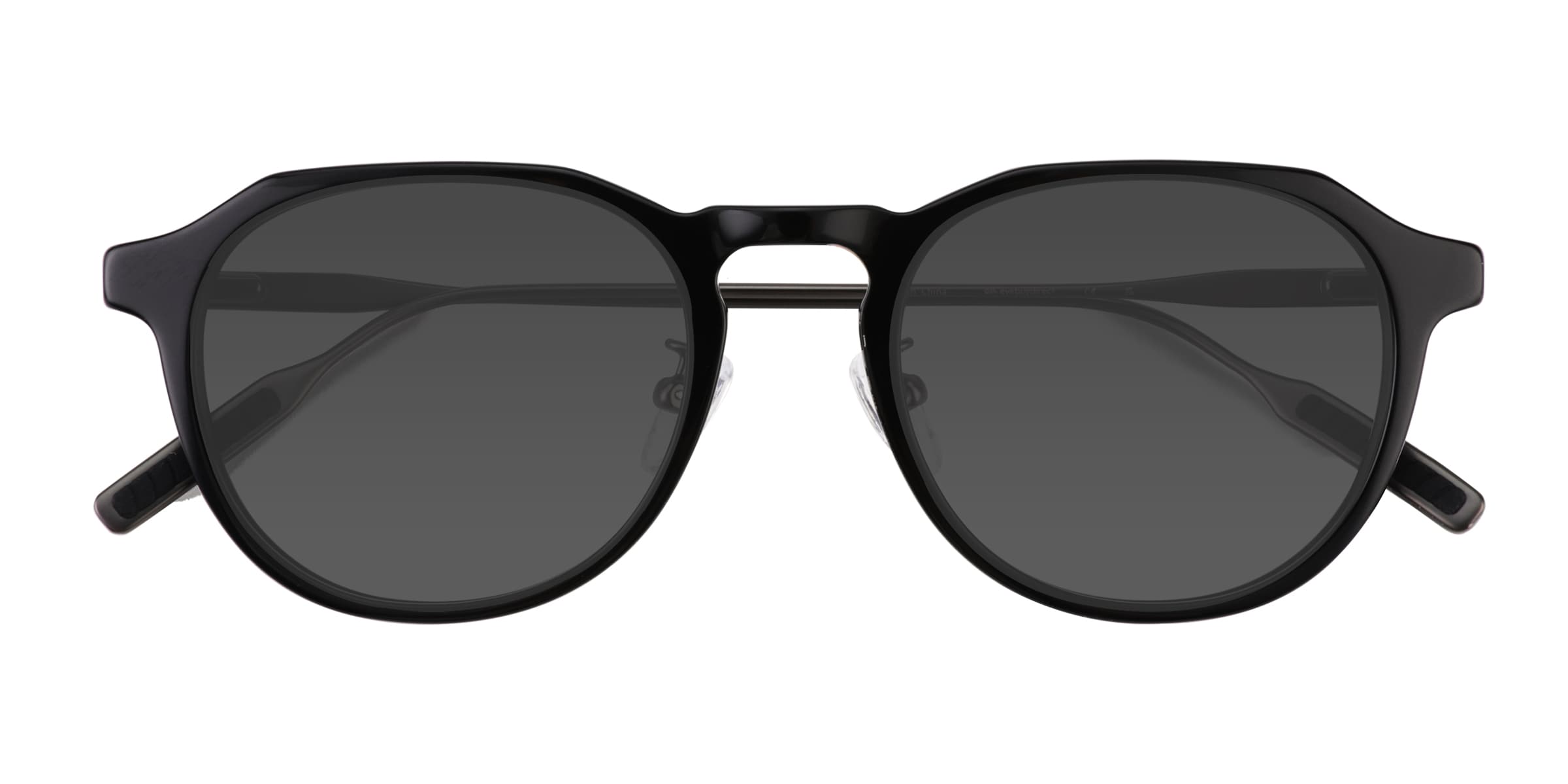 Aim - Round Black Frame Prescription Sunglasses