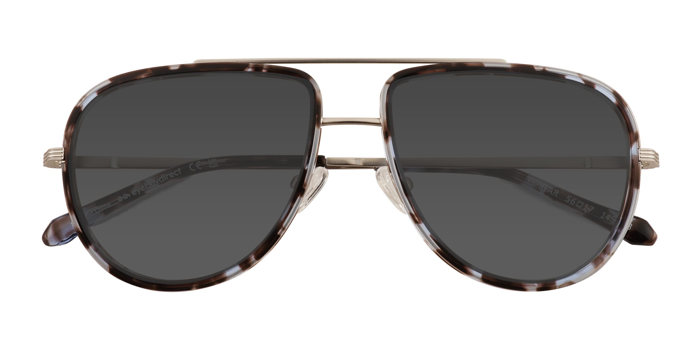 Mortar - Aviator Tortoise Silver Frame Sunglasses For Men