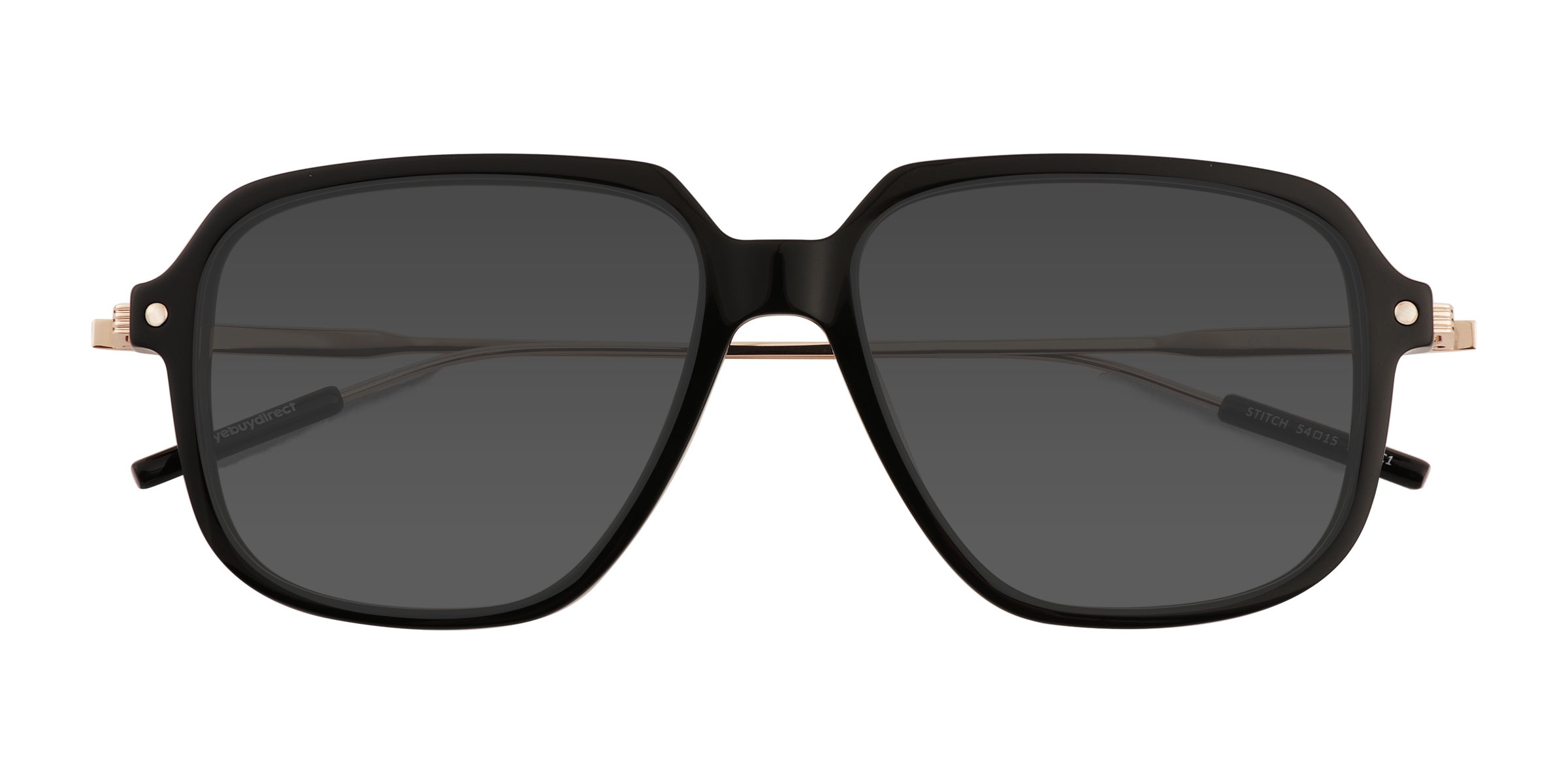 Stitch - Square Black Frame Prescription Sunglasses